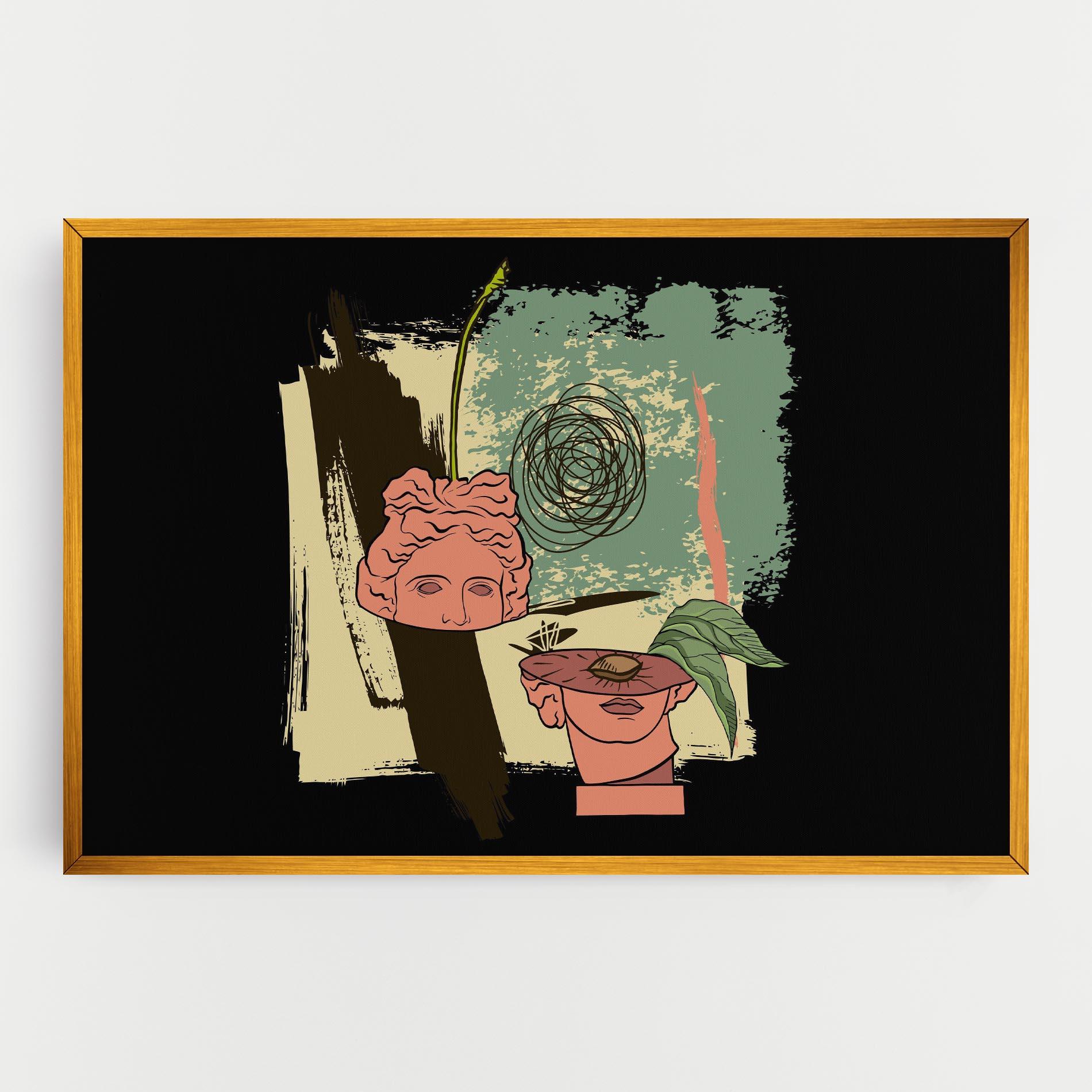 Tablou Canvas Statue Fruit mockup 0