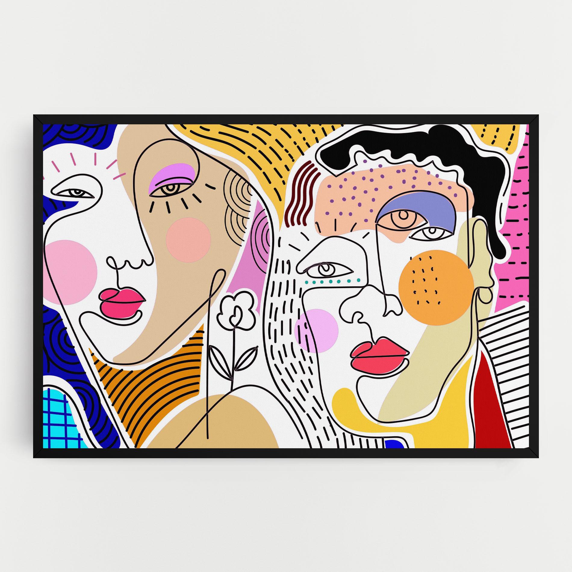 Tablou Canvas Abstract Eye Face mockup 0