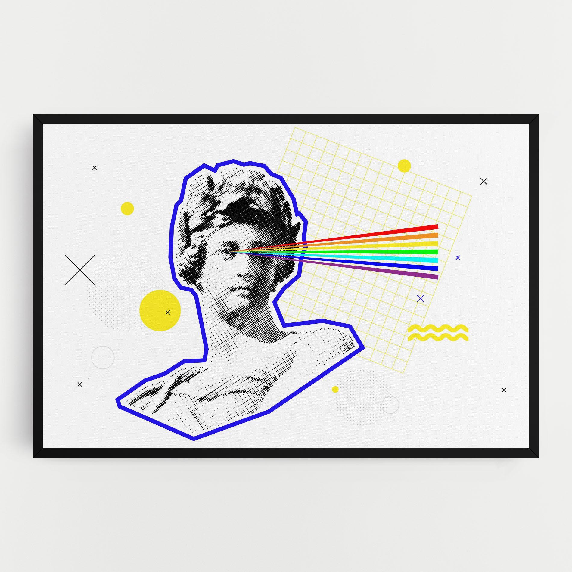 Tablou Canvas Rainbow Statue mockup 0