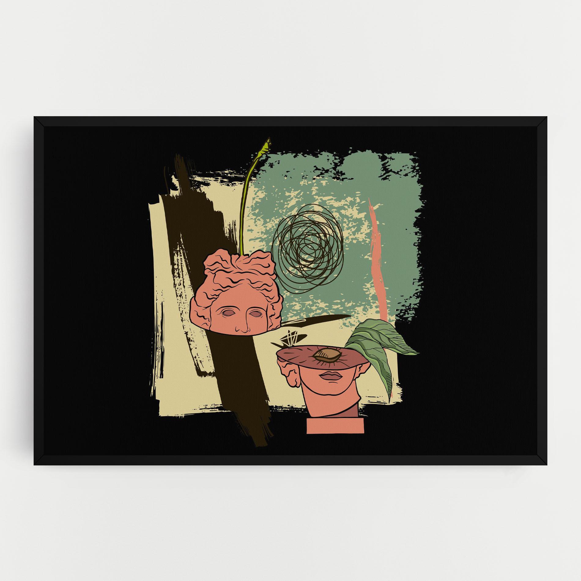 Tablou Canvas Statue Fruit mockup 0