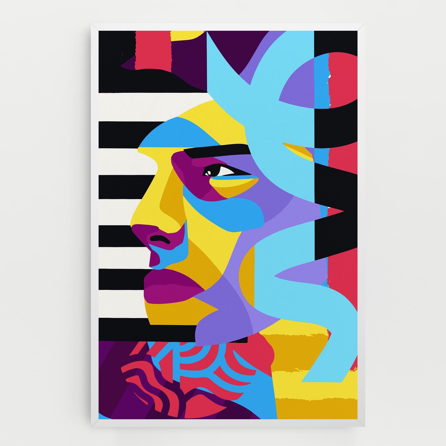 Tablou Canvas Abstract Male Face mockup 0