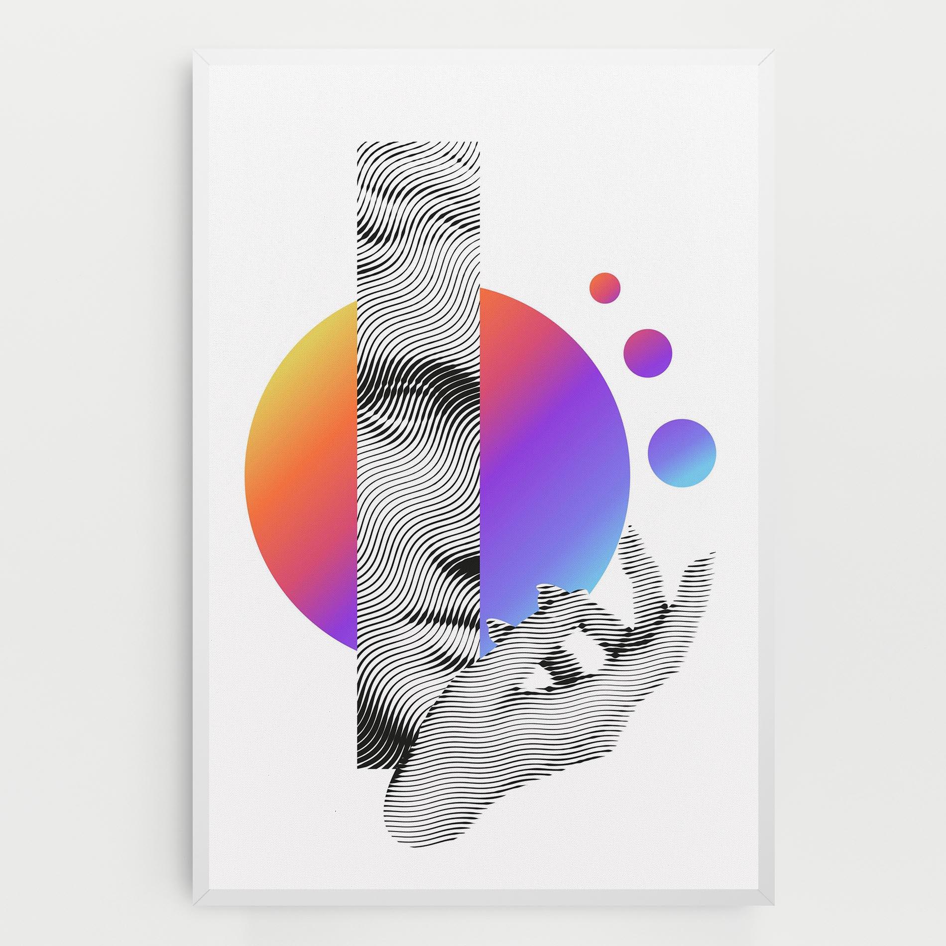 Tablou Canvas Orange Light Statue mockup 0