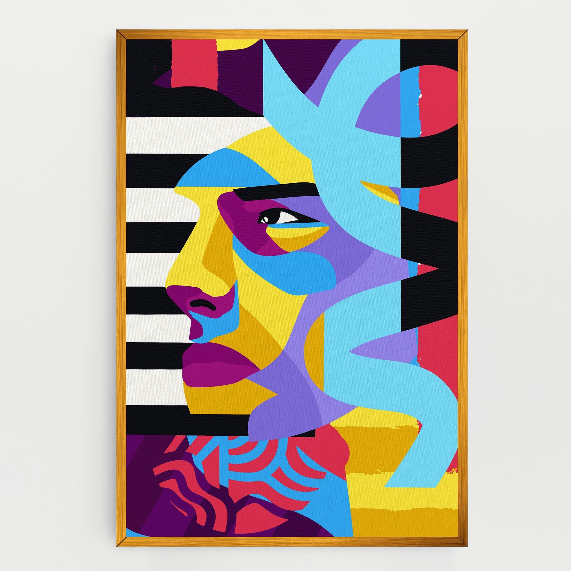 Tablou Canvas Abstract Male Face mockup 0