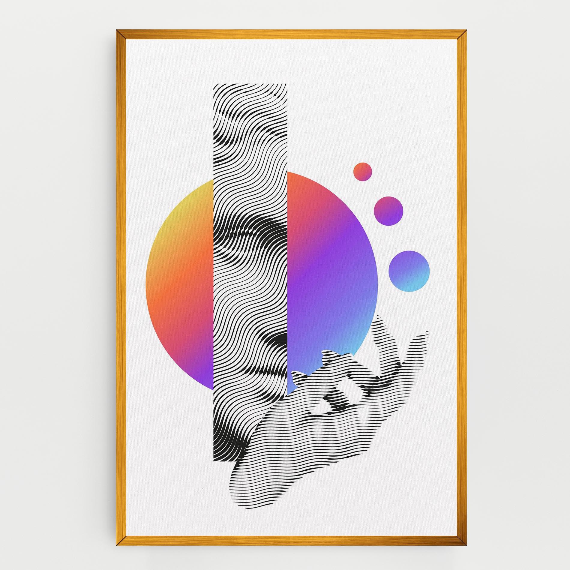 Tablou Canvas Orange Light Statue mockup 0