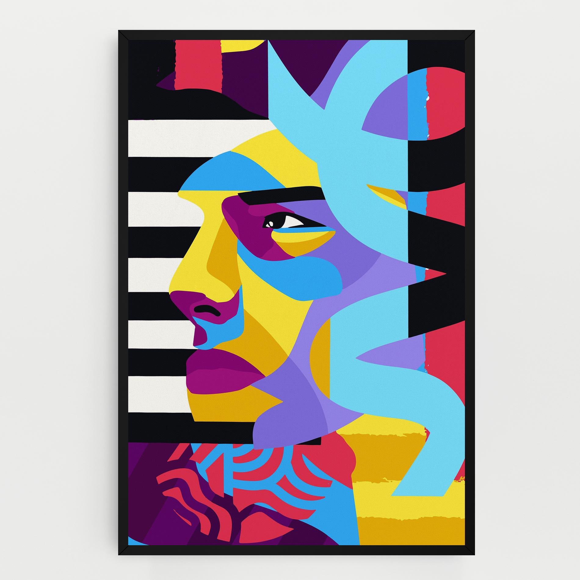 Tablou Canvas Abstract Male Face mockup 0