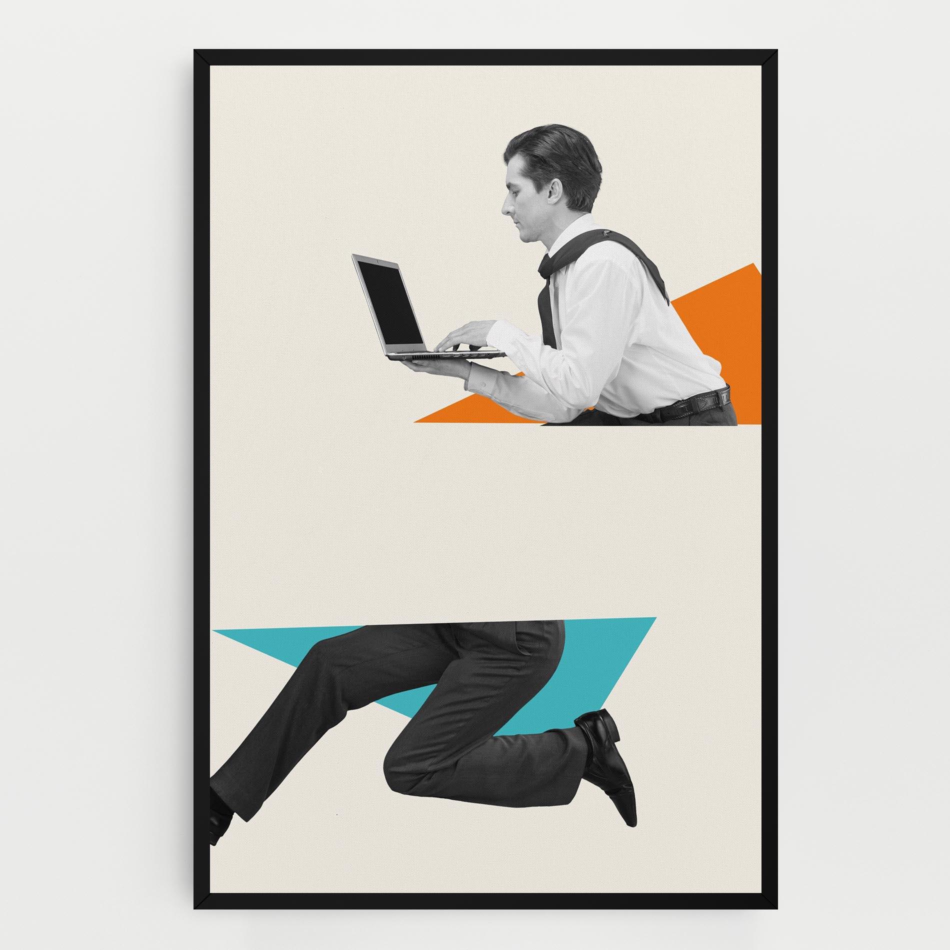 Tablou Canvas Businessman Collage mockup 0