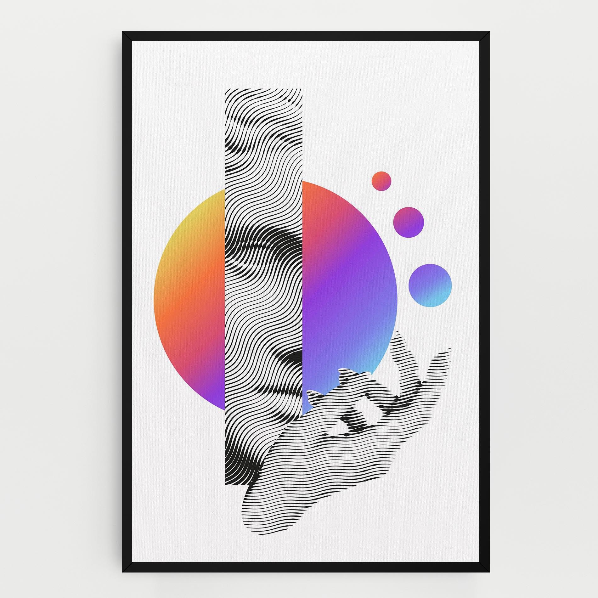 Tablou Canvas Orange Light Statue mockup 0