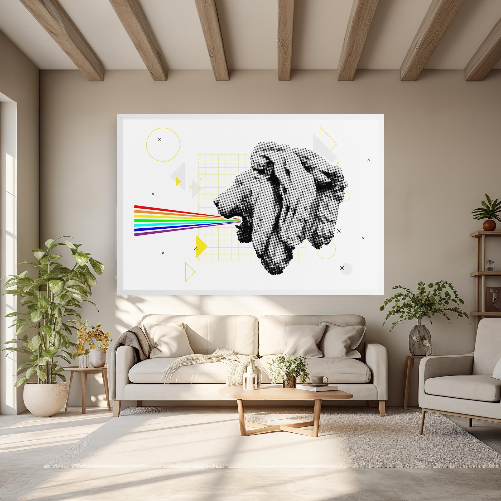 Tablou Canvas Lion Collage mockup 6