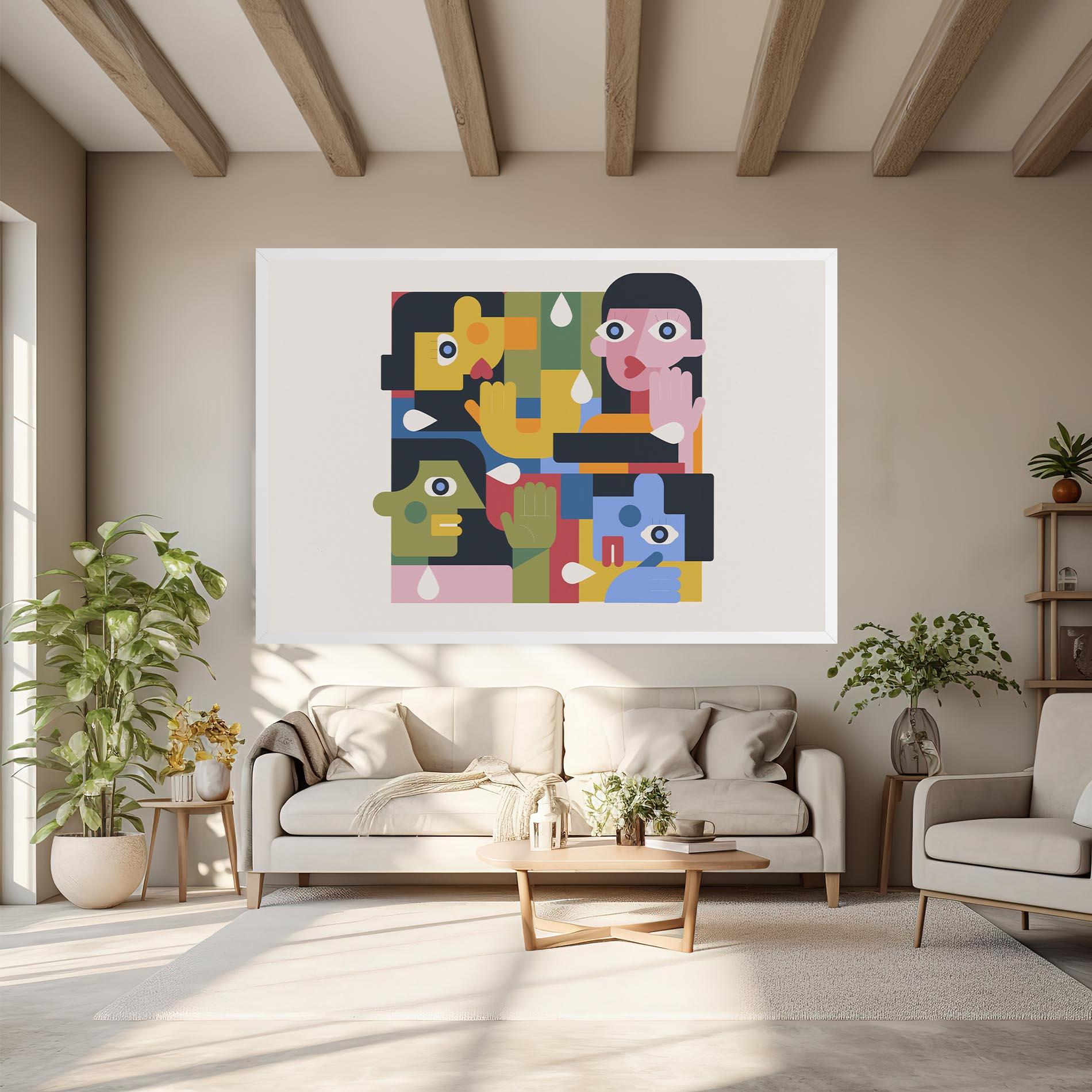 Tablou Canvas Minimal People Collage mockup 6