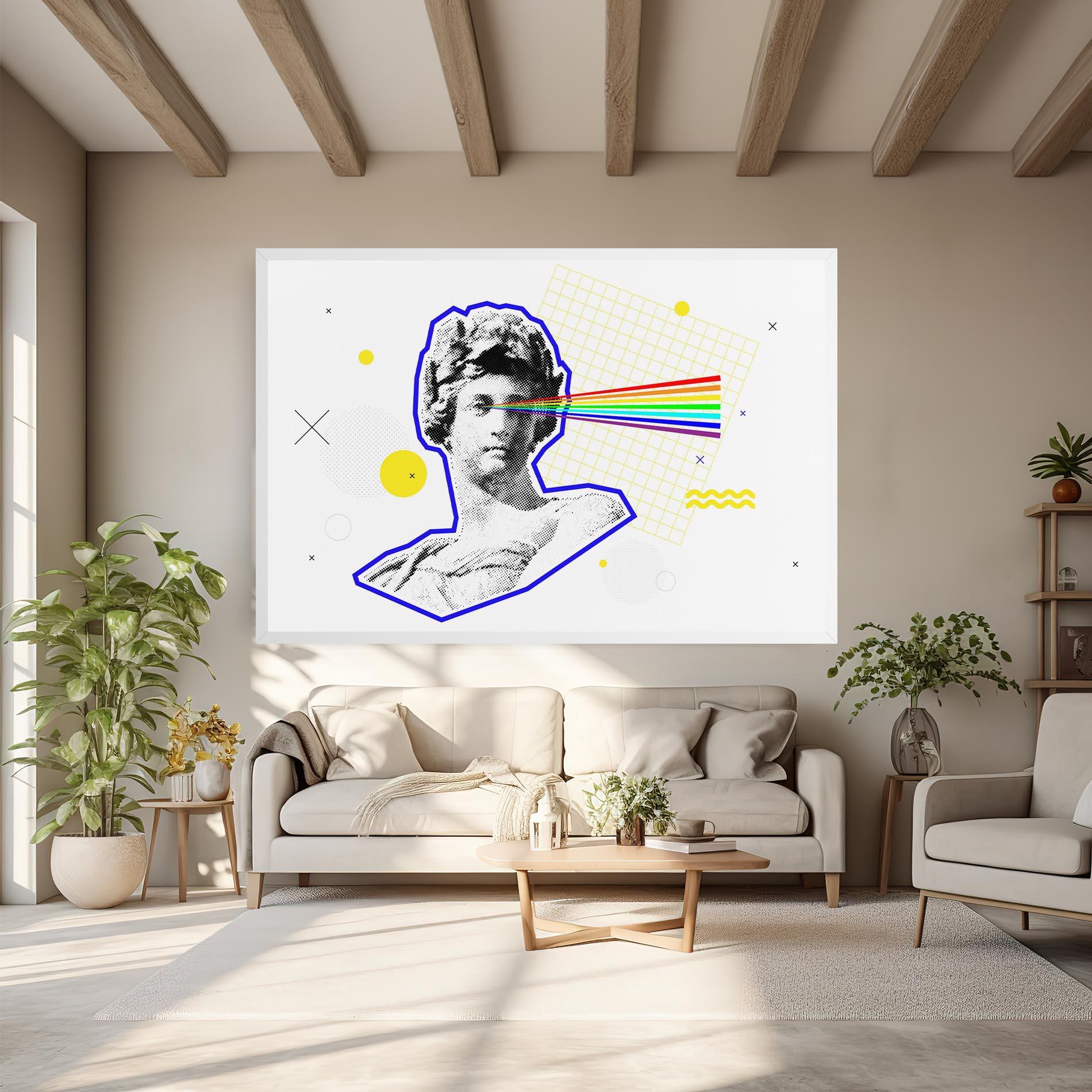 Tablou Canvas Rainbow Statue mockup 6