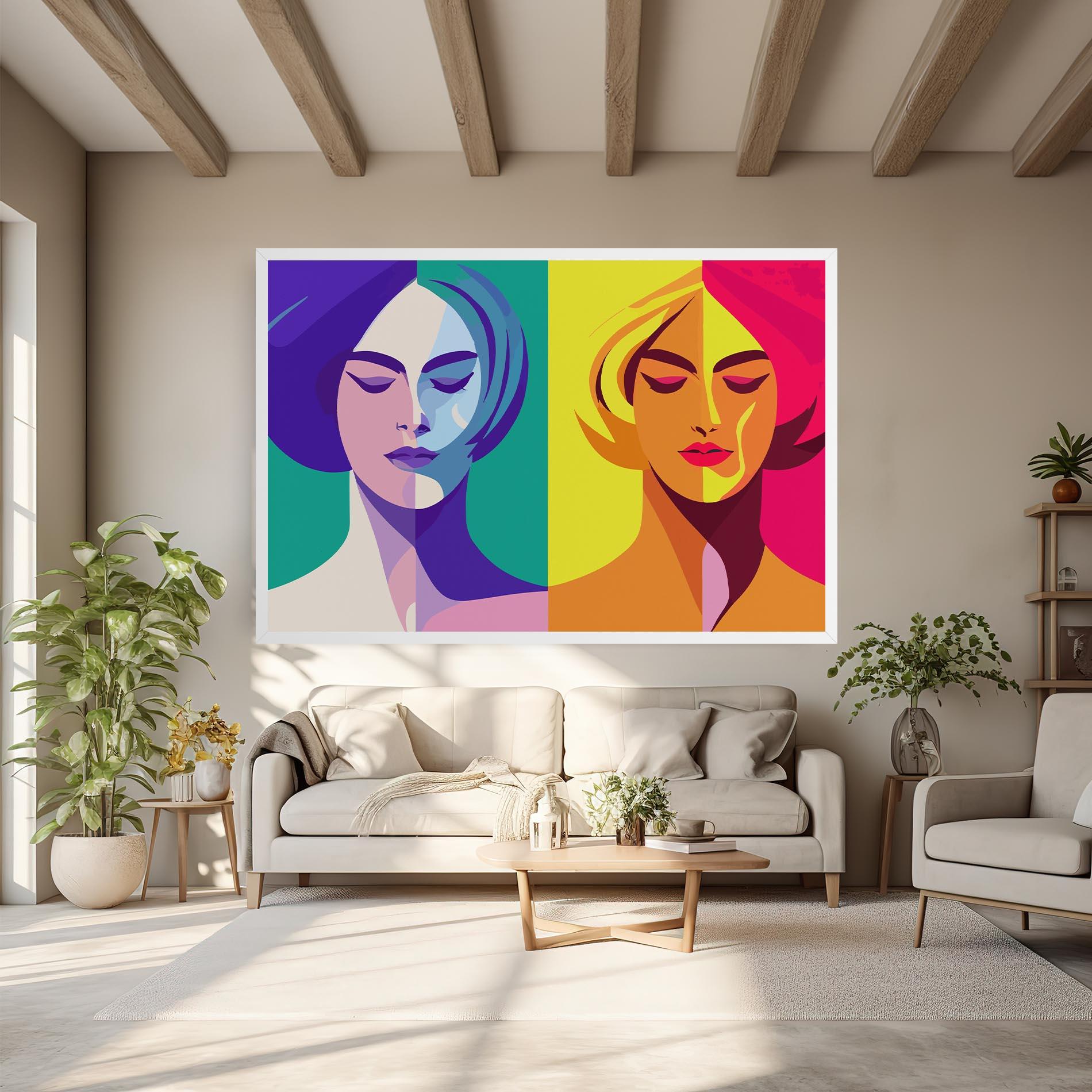 Tablou Canvas Winter Summer Girl mockup 6