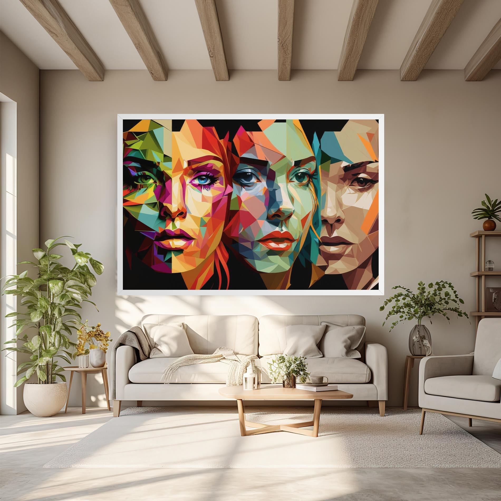 Tablou Canvas Women Face Collage mockup 6