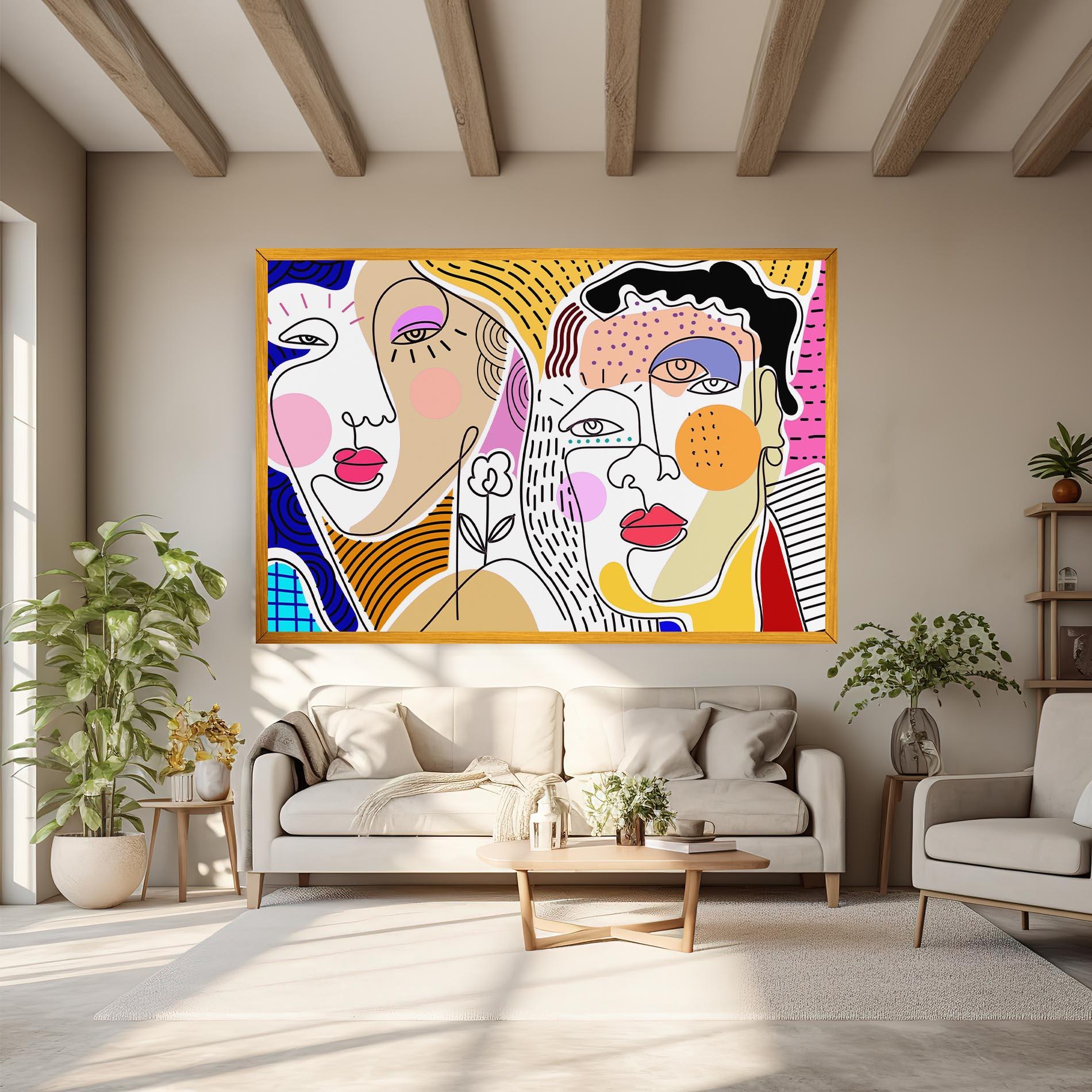 Tablou Canvas Abstract Eye Face mockup 6