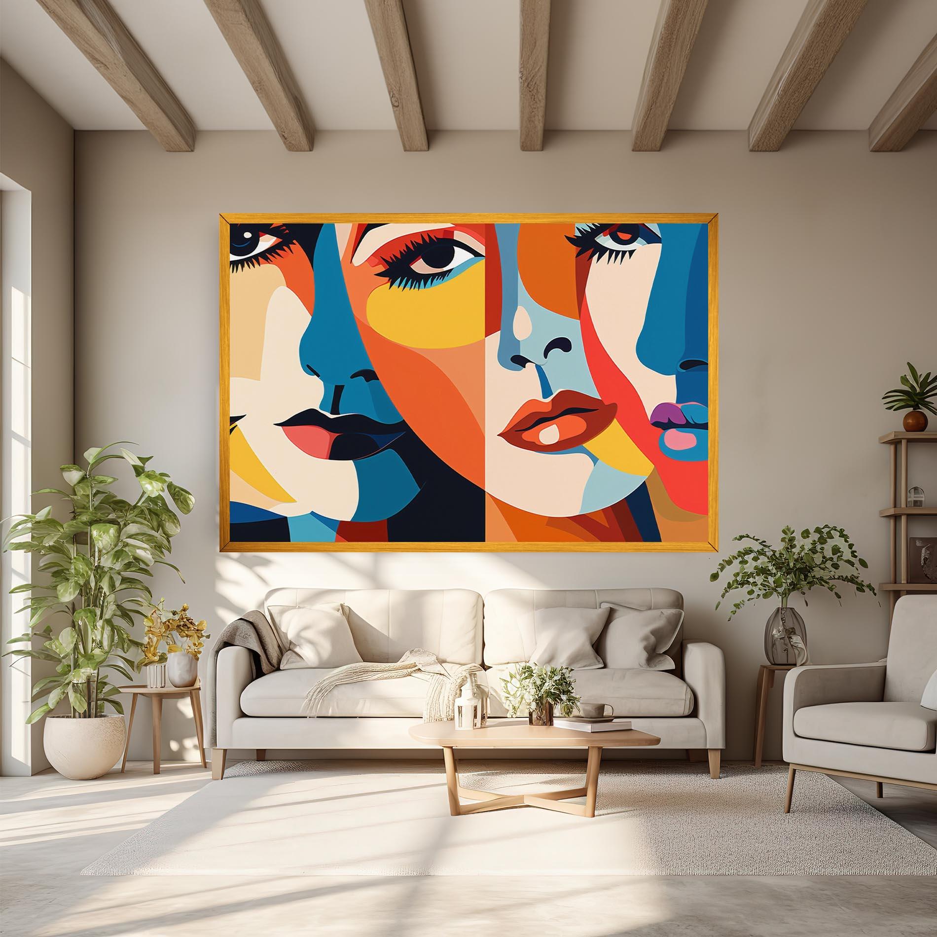 Tablou Canvas Beauty Face Collage mockup 6