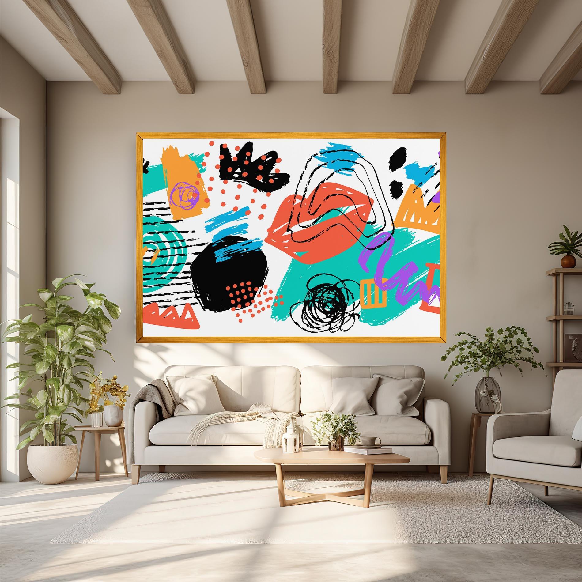 Tablou Canvas Drawing Collage Art mockup 6