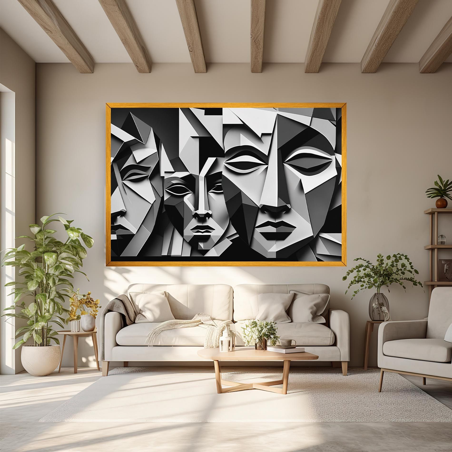 Grey Faces Collage mockup 6