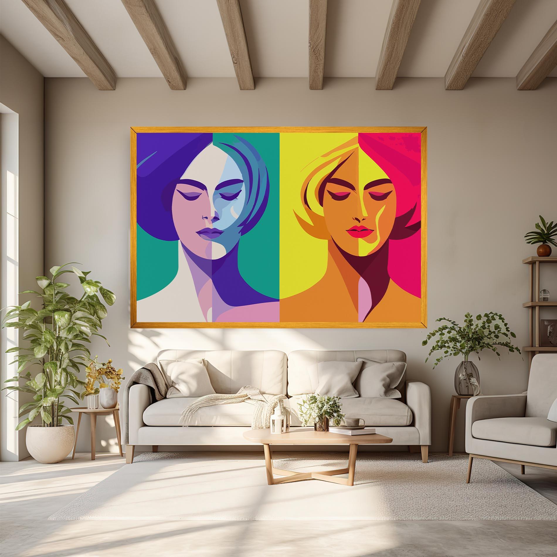 Tablou Canvas Winter Summer Girl mockup 6