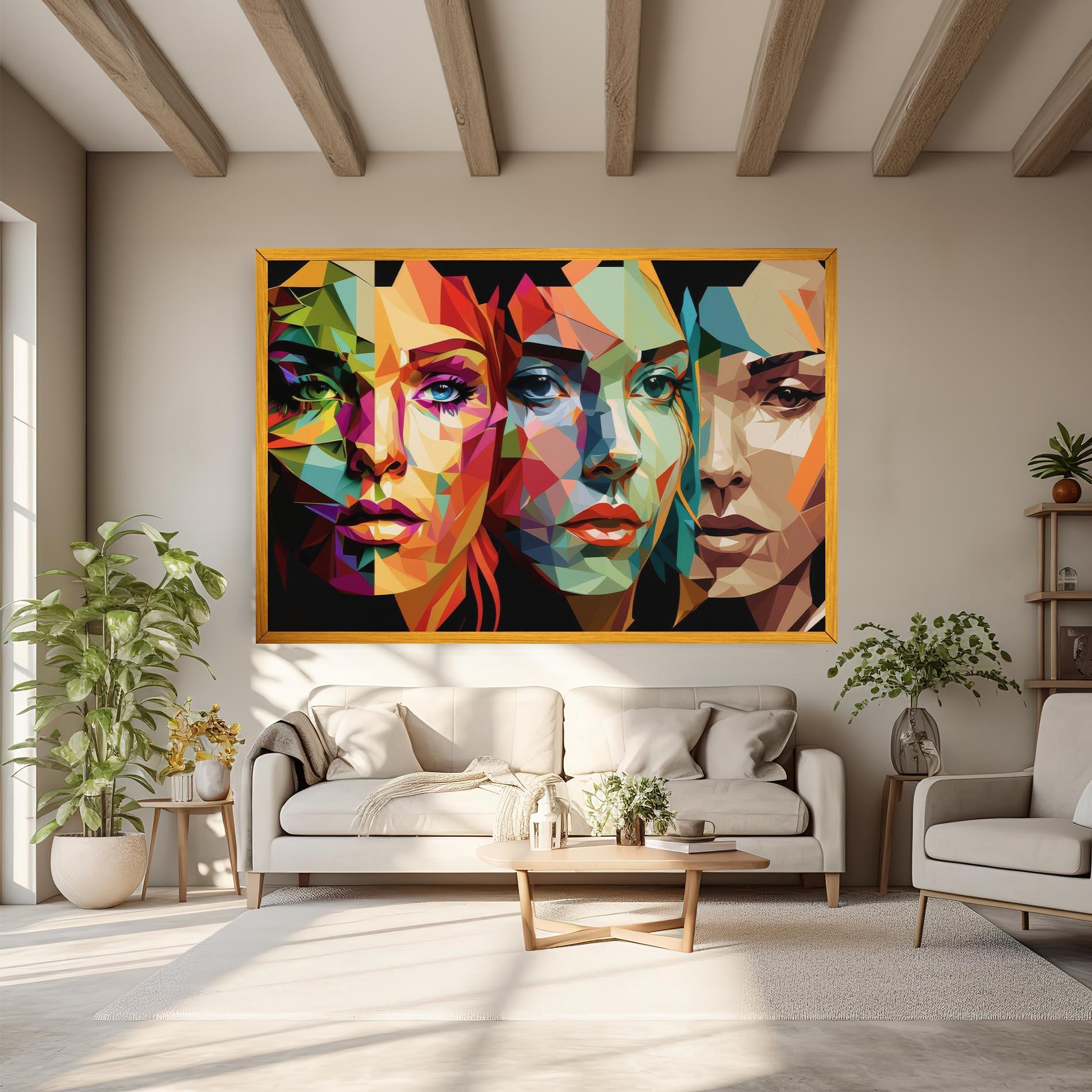 Tablou Canvas Women Face Collage mockup 6