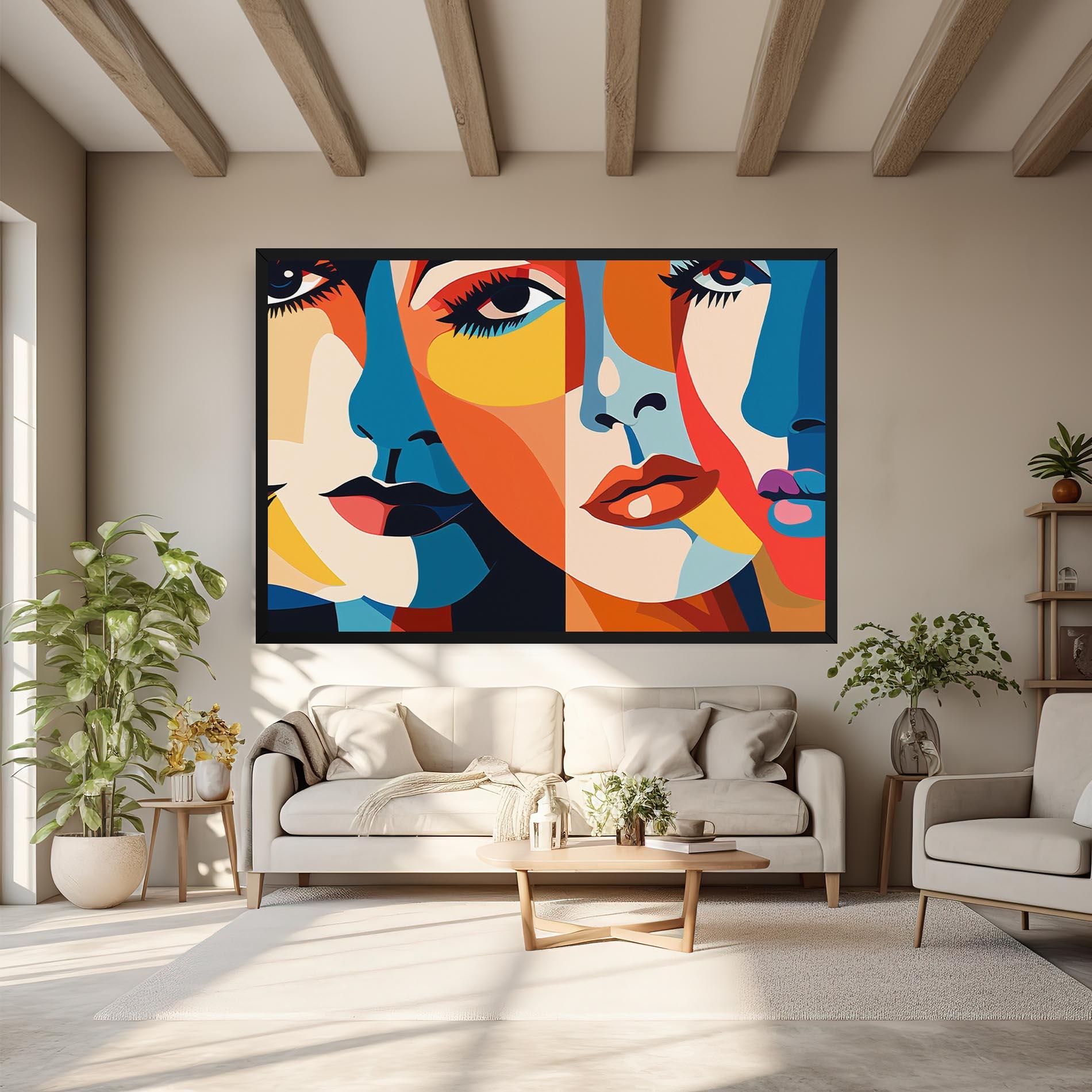 Tablou Canvas Beauty Face Collage mockup 6