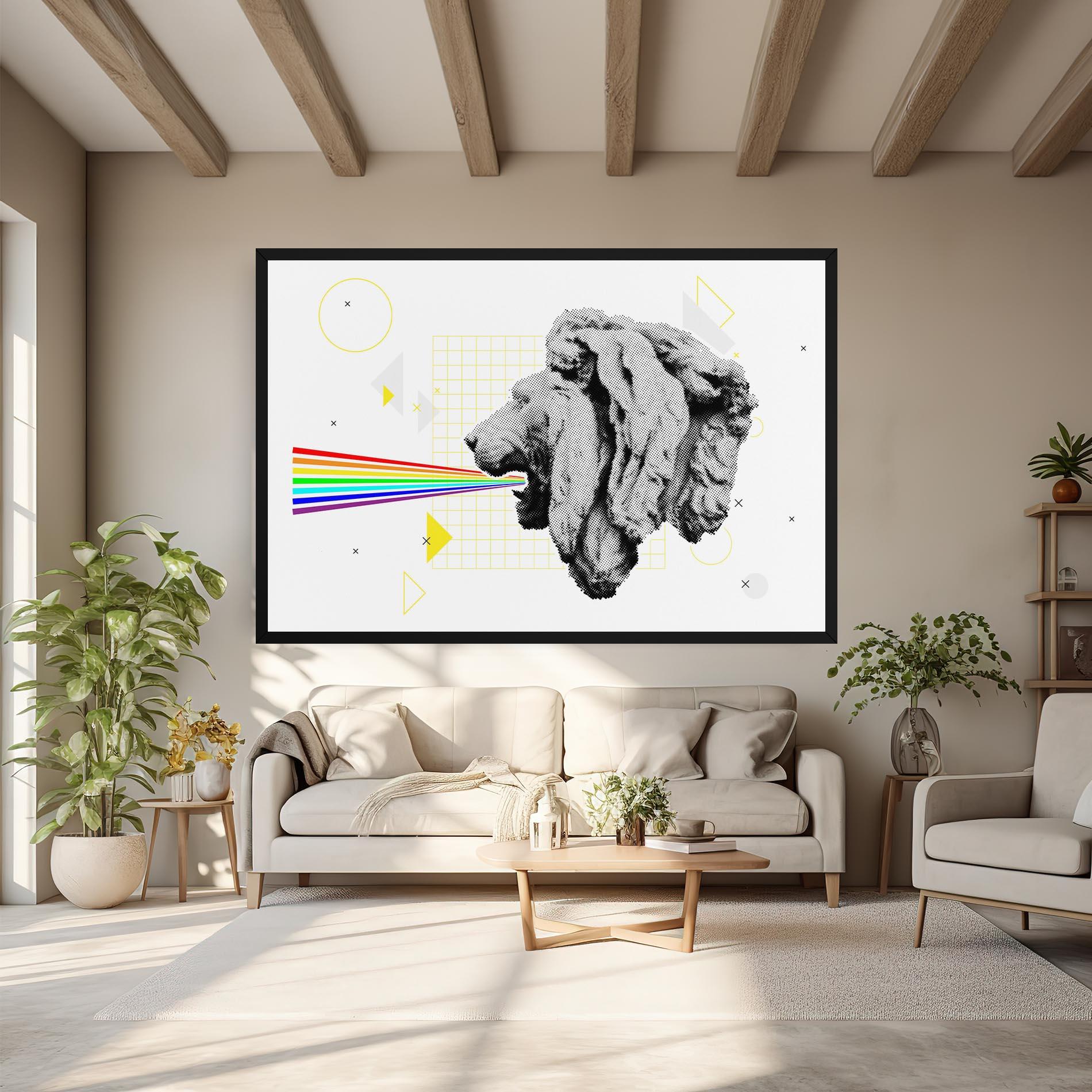 Tablou Canvas Lion Collage mockup 6