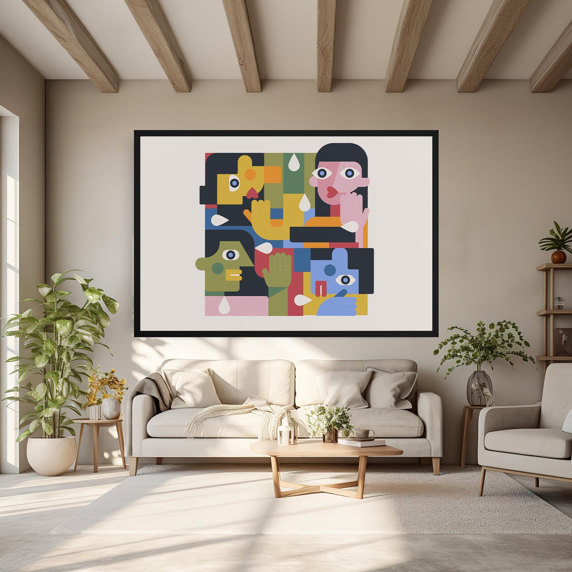 Tablou Canvas Minimal People Collage mockup 6