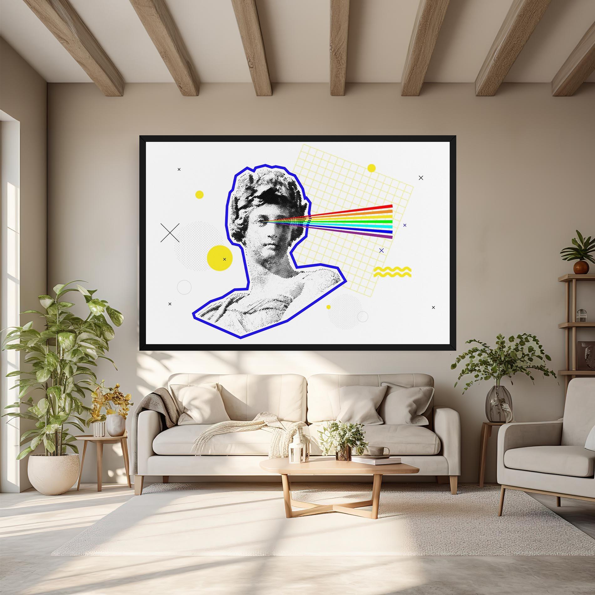 Tablou Canvas Rainbow Statue mockup 6