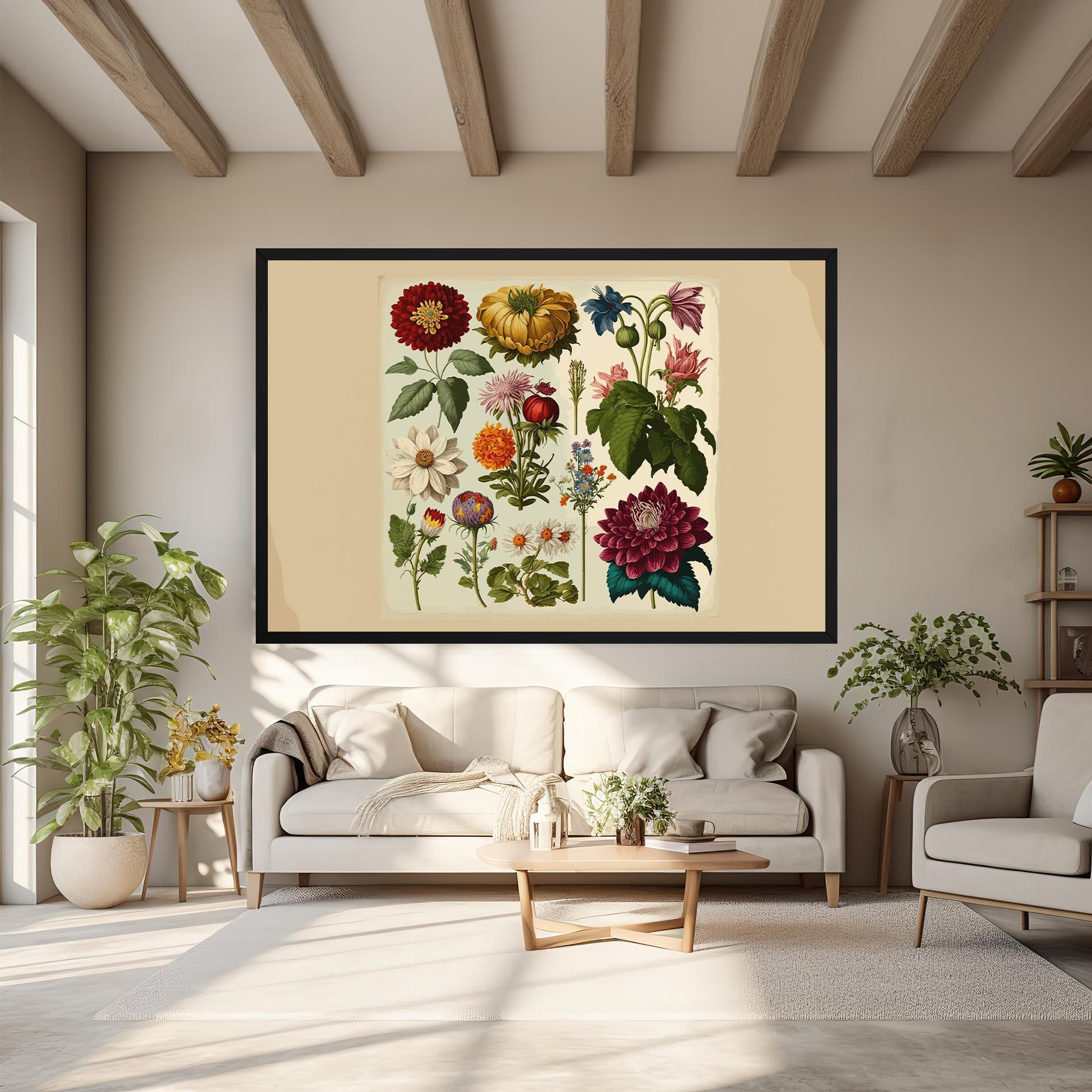 Tablou Canvas Vintage Botanical mockup 6