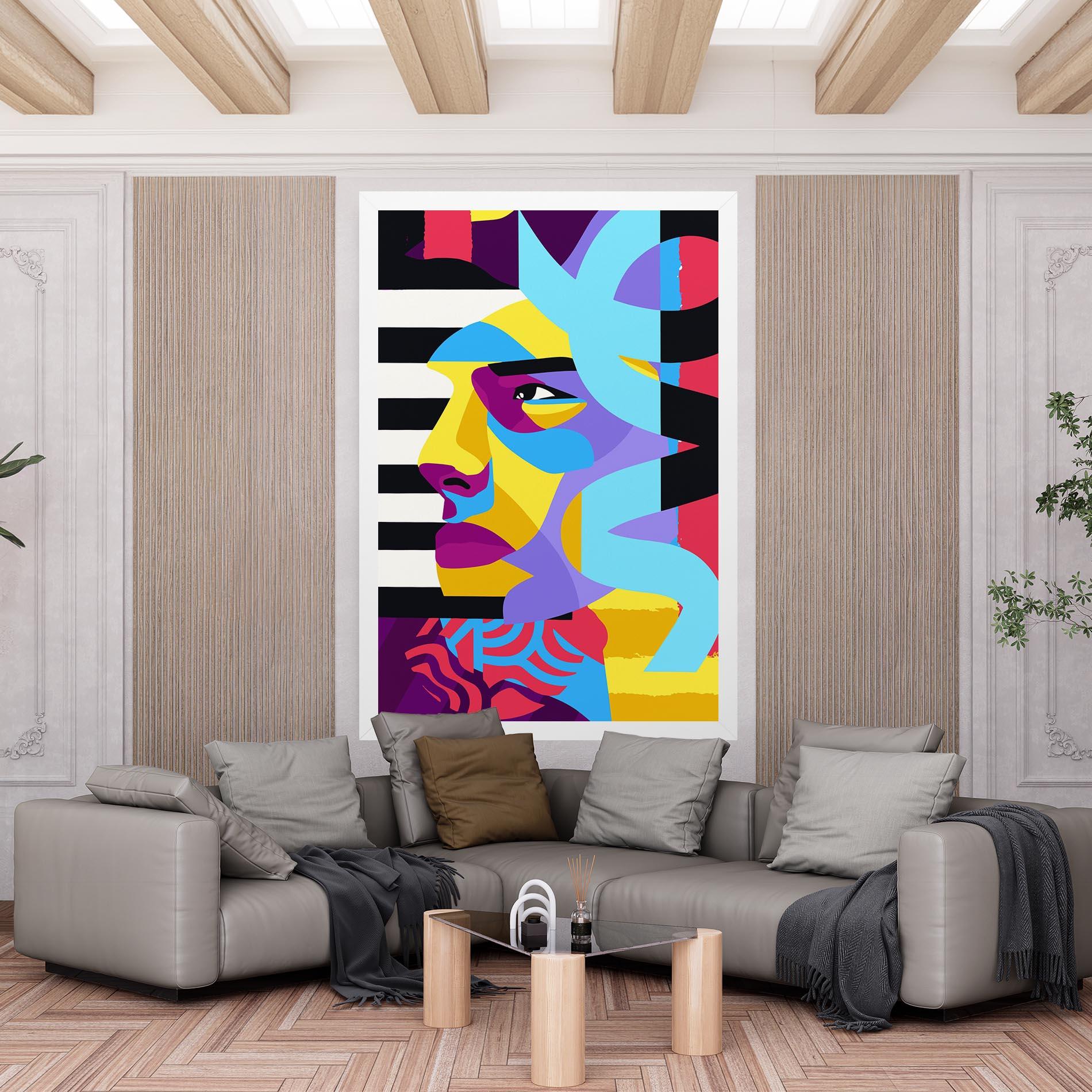 Tablou Canvas Abstract Male Face mockup 6