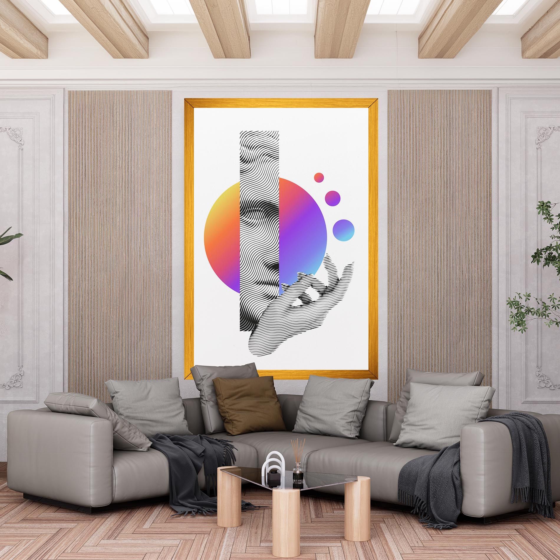 Orange Light Statue mockup 6