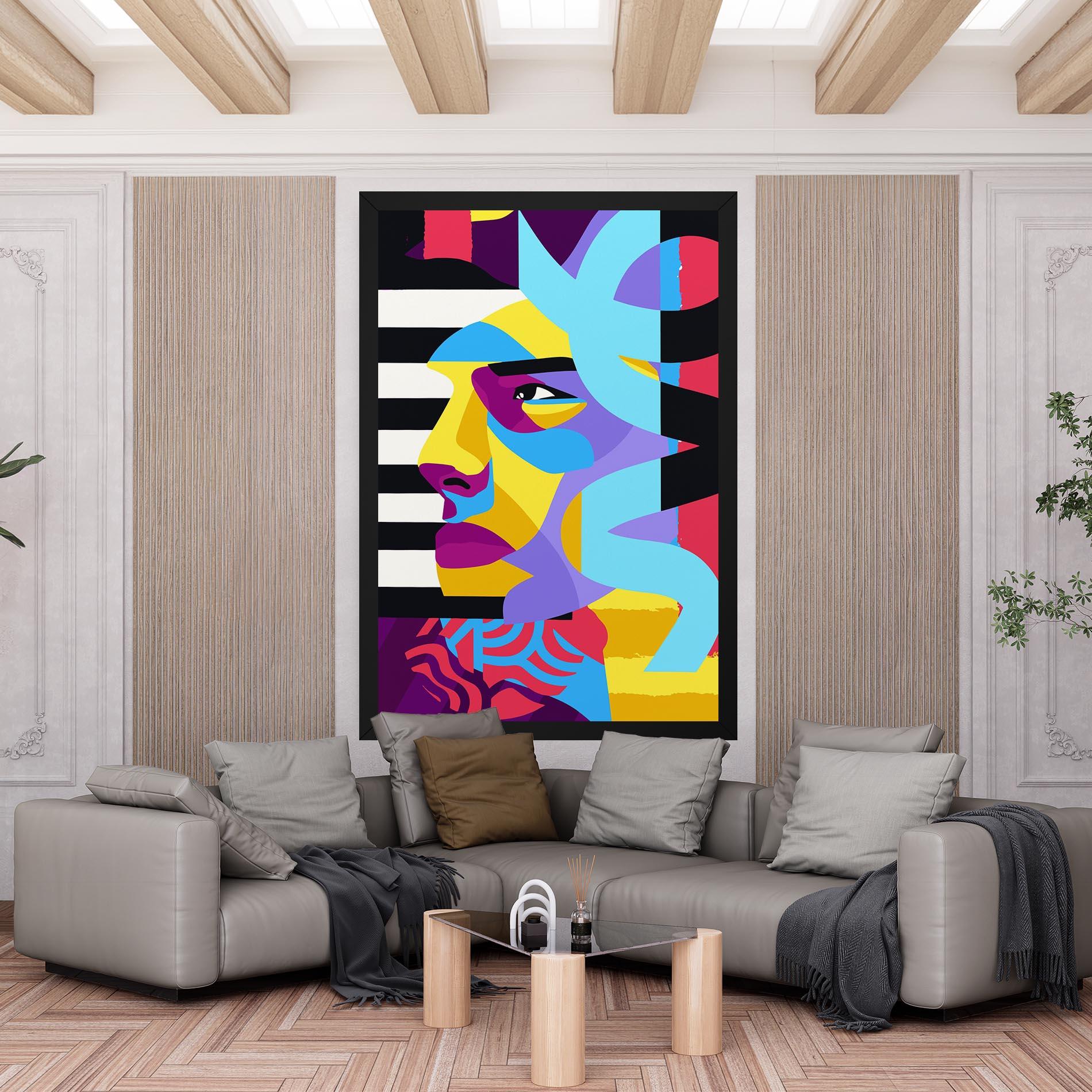 Tablou Canvas Abstract Male Face mockup 6