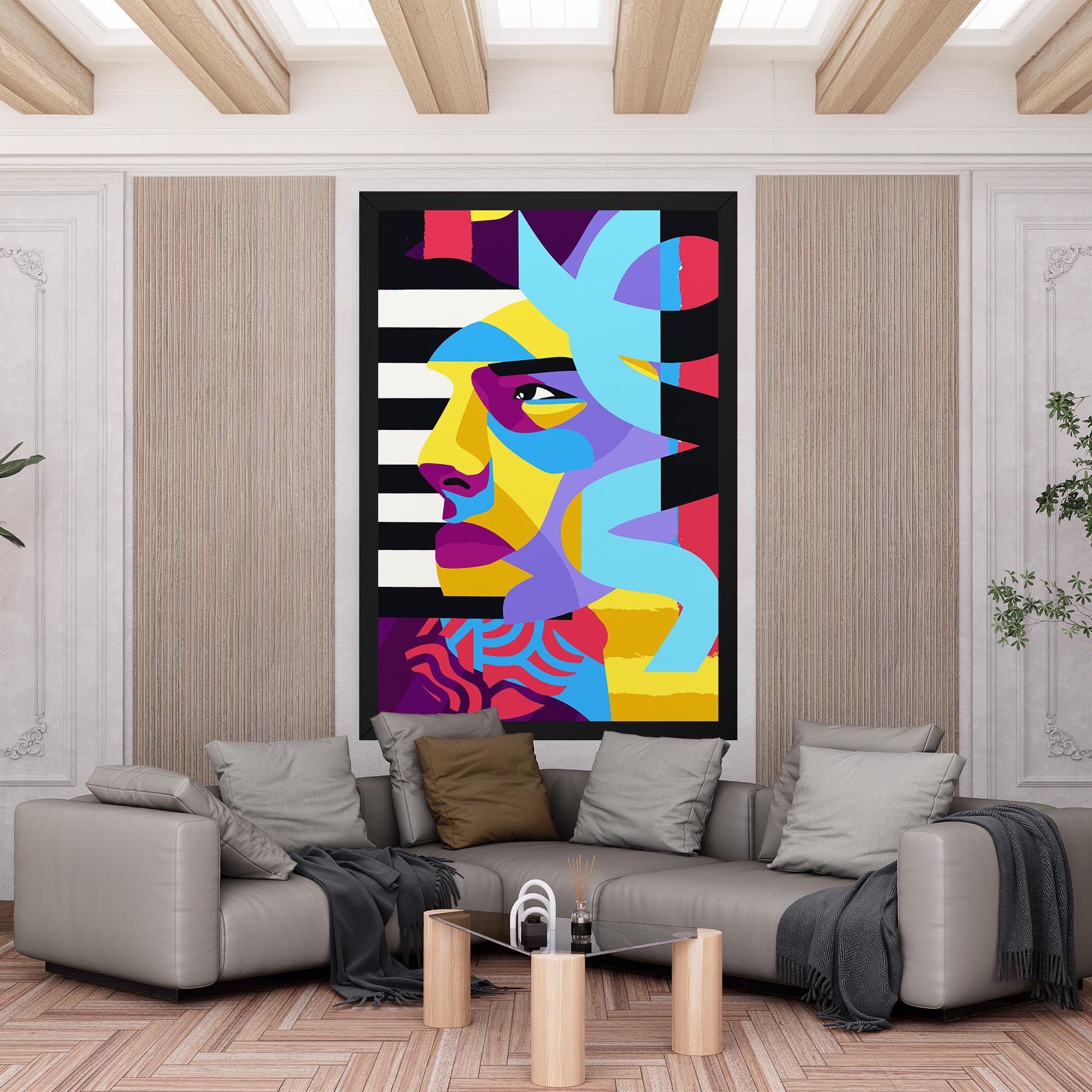 Abstract Male Face mockup 6