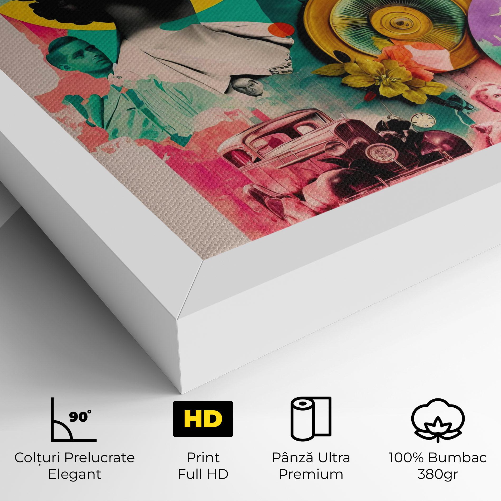 Tablou Canvas 60s Retro Collage mockup 4