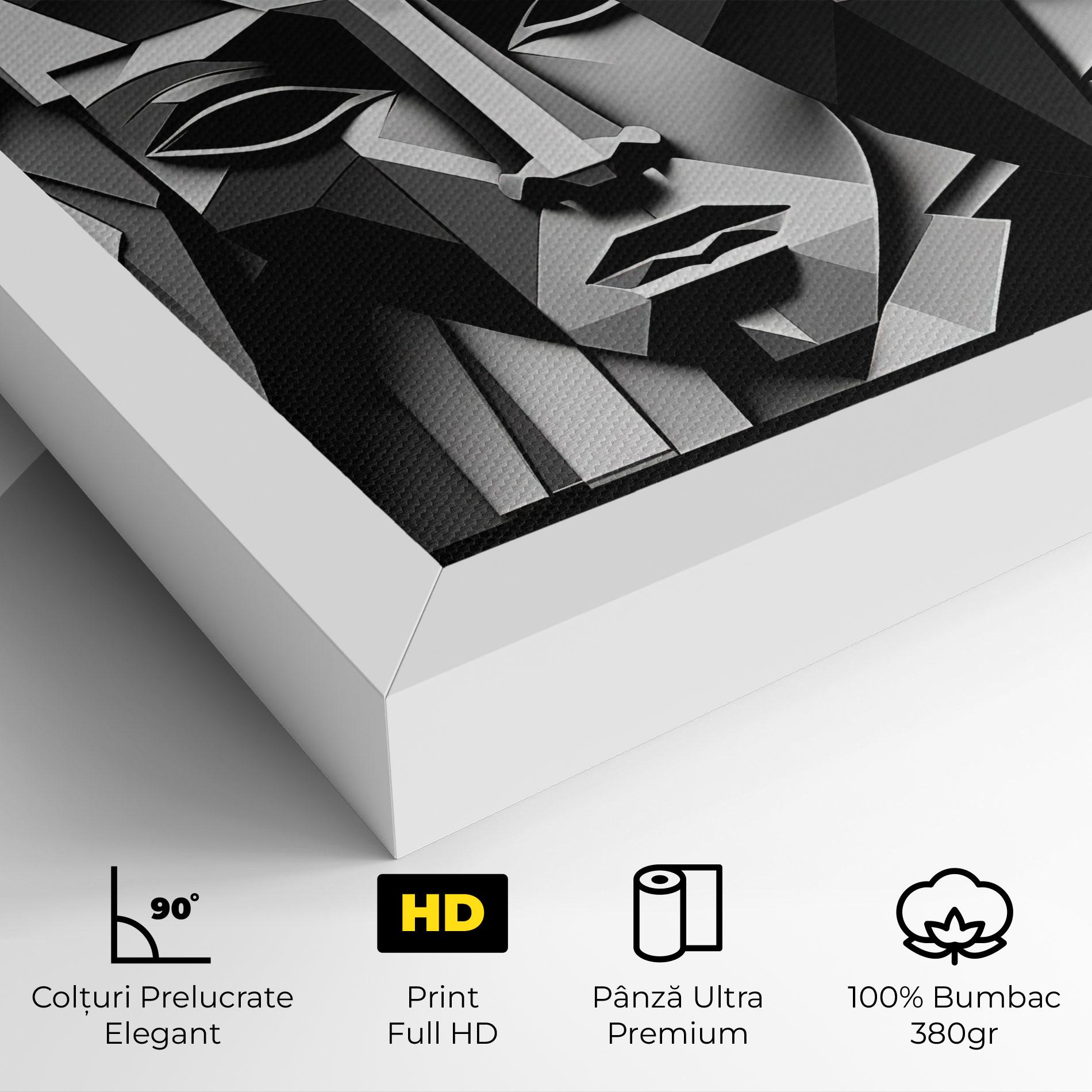 Tablou Canvas Grey Faces Collage mockup 4