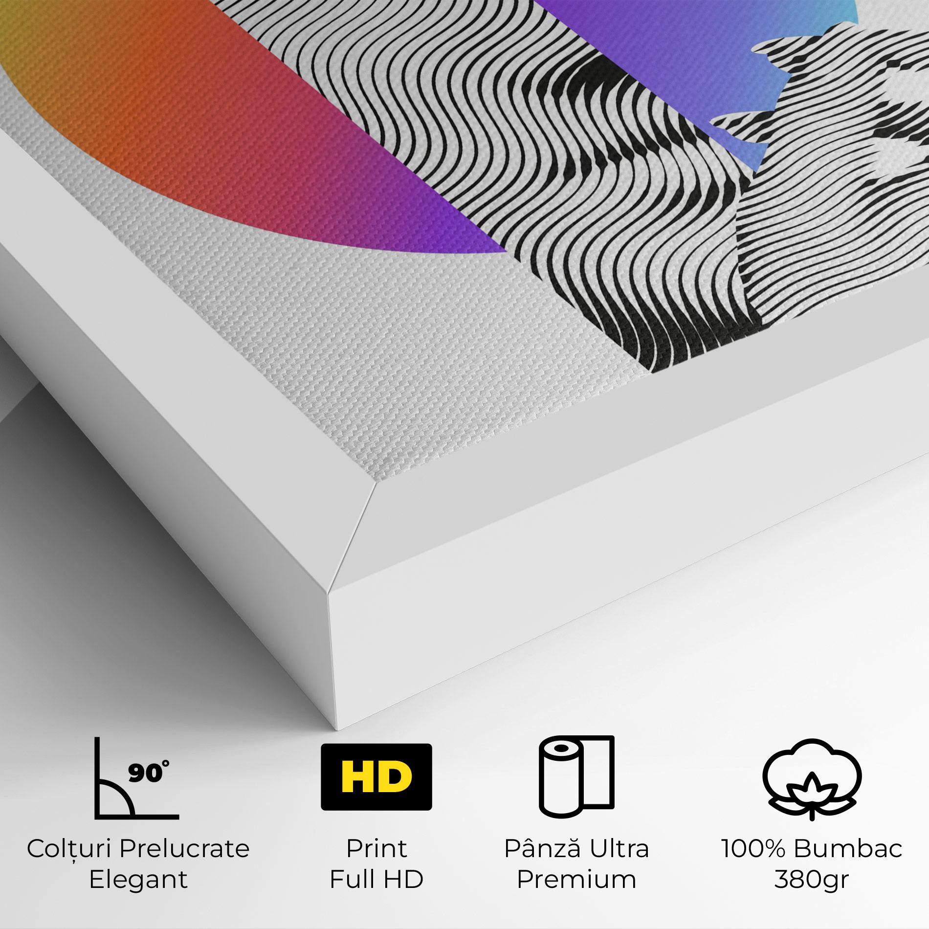 Tablou Canvas Orange Light Statue mockup 4