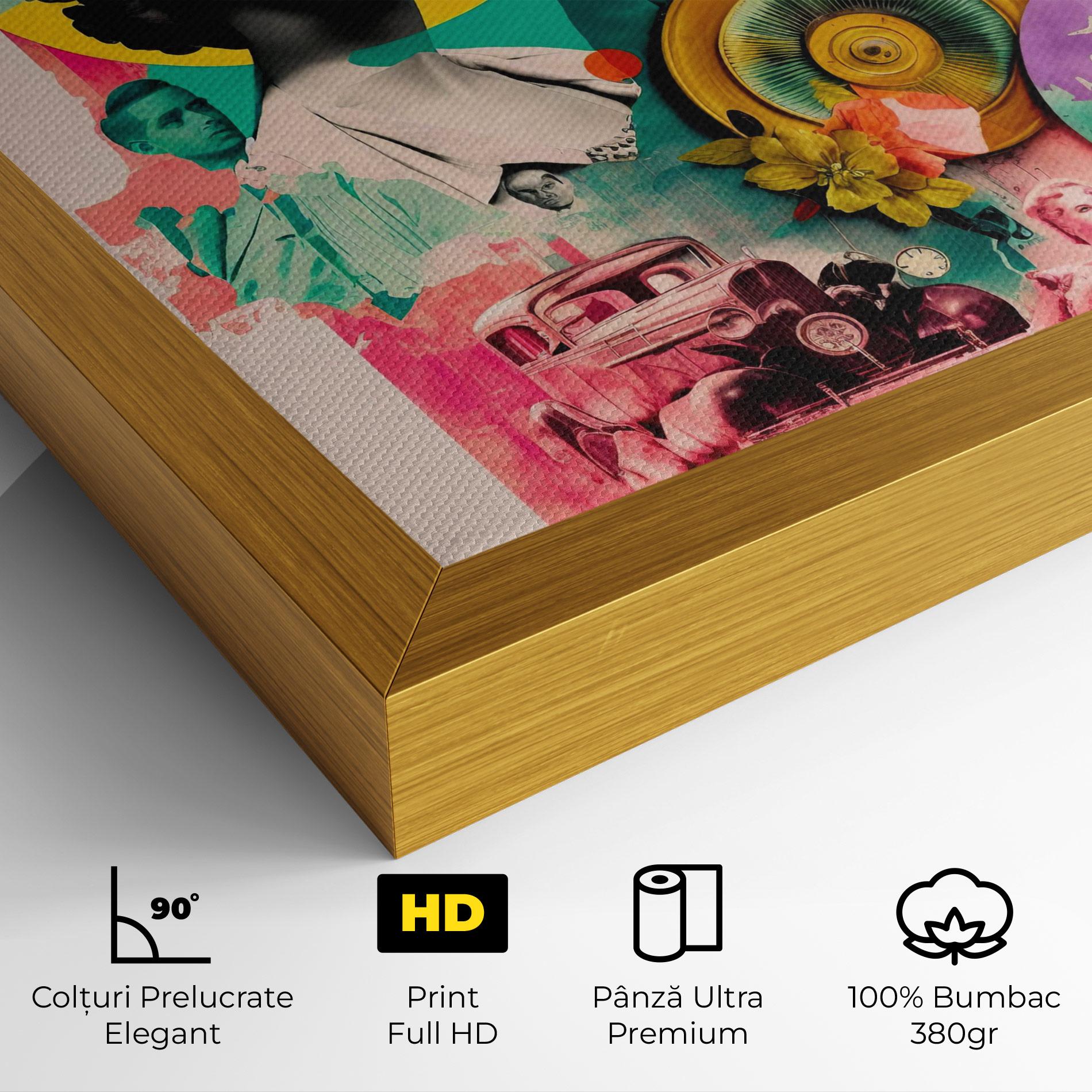 Tablou Canvas 60s Retro Collage mockup 4