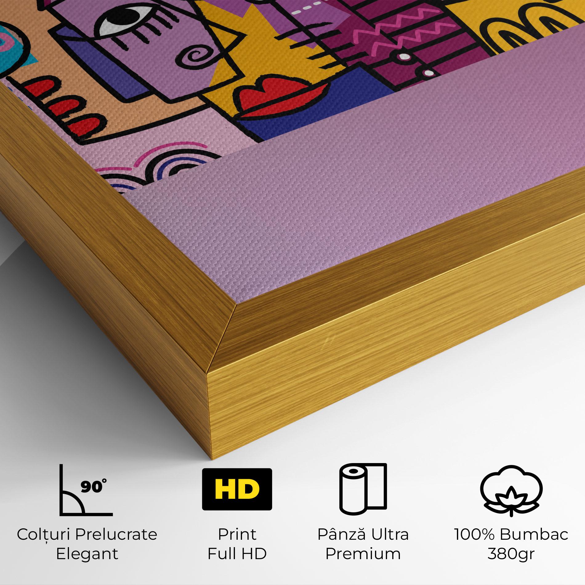 Tablou Canvas Face Group Purple mockup 4