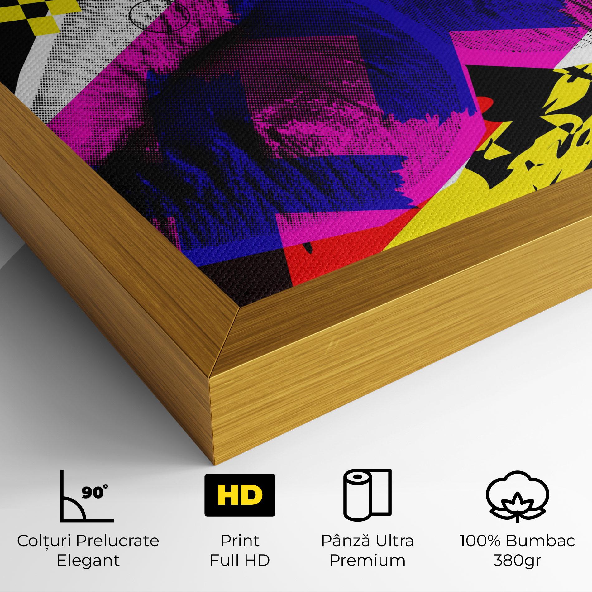 Tablou Canvas Lips Purple Light mockup 4