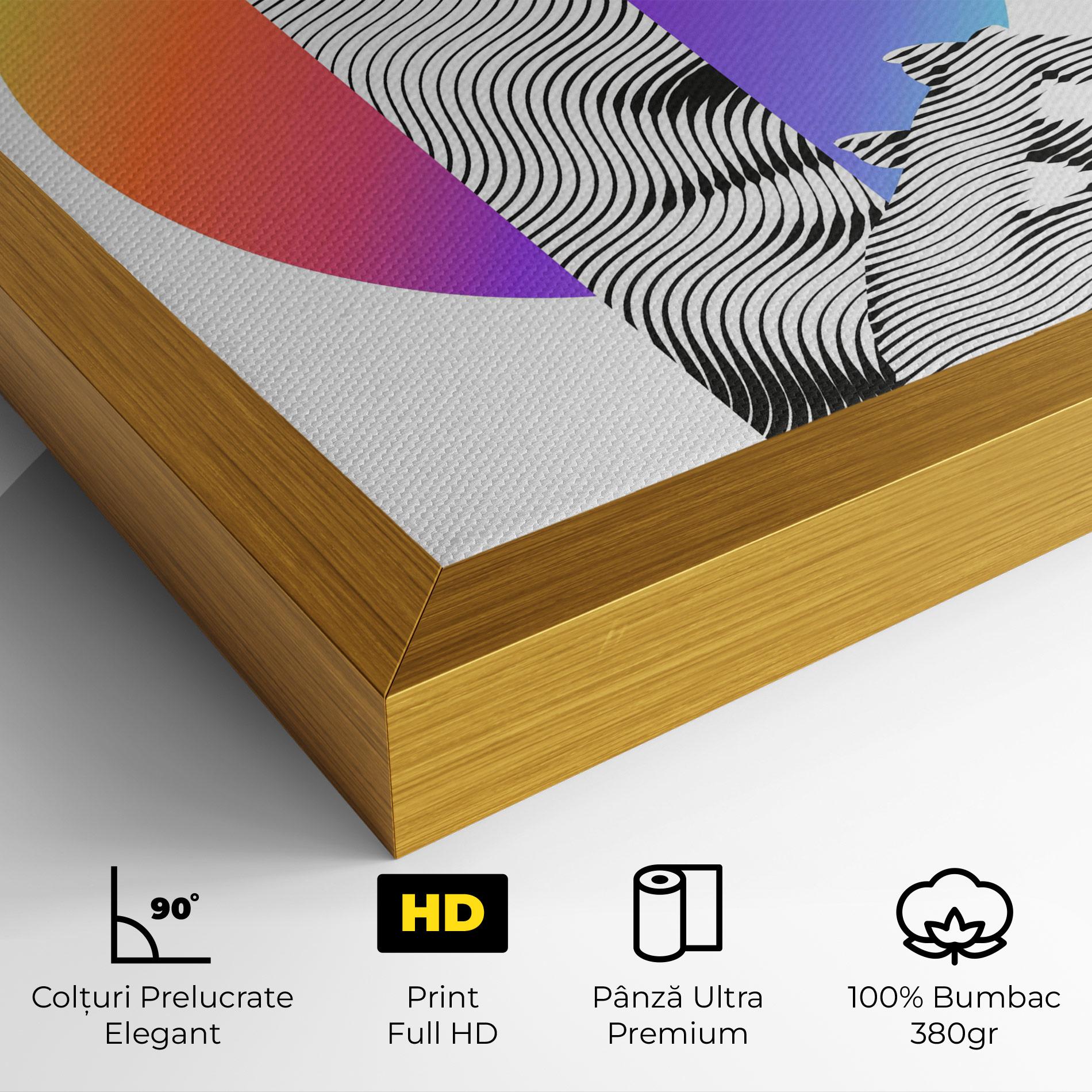 Tablou Canvas Orange Light Statue mockup 4