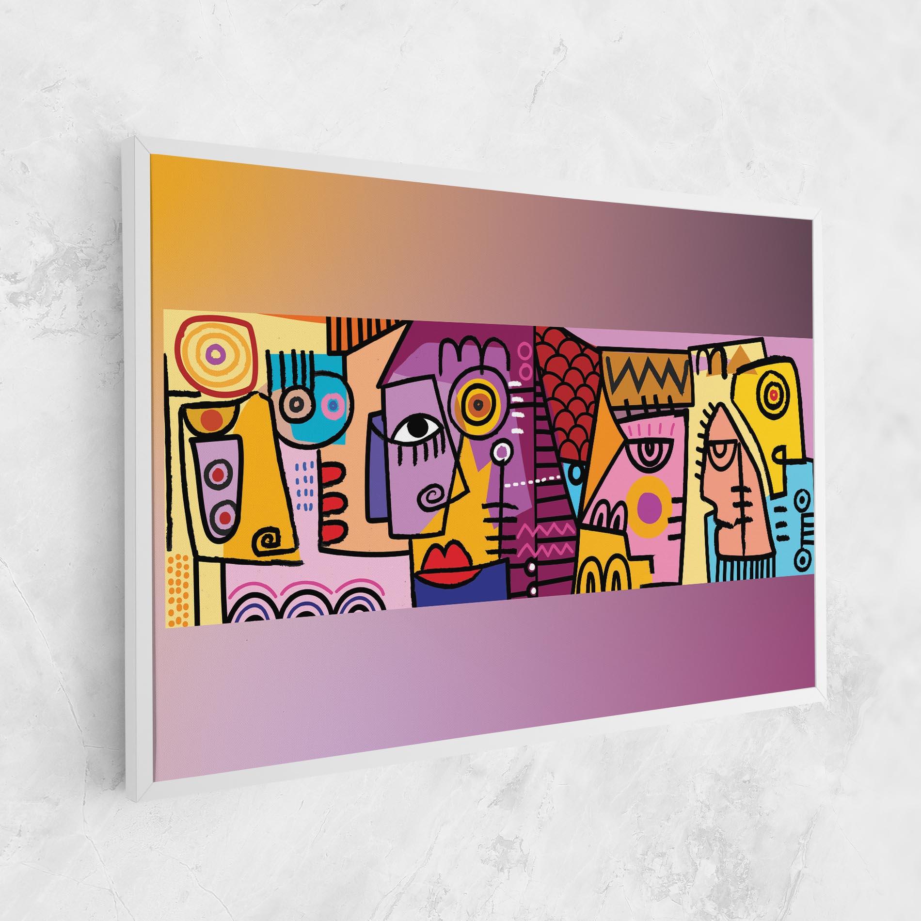 Tablou Canvas Face Group Purple mockup 1