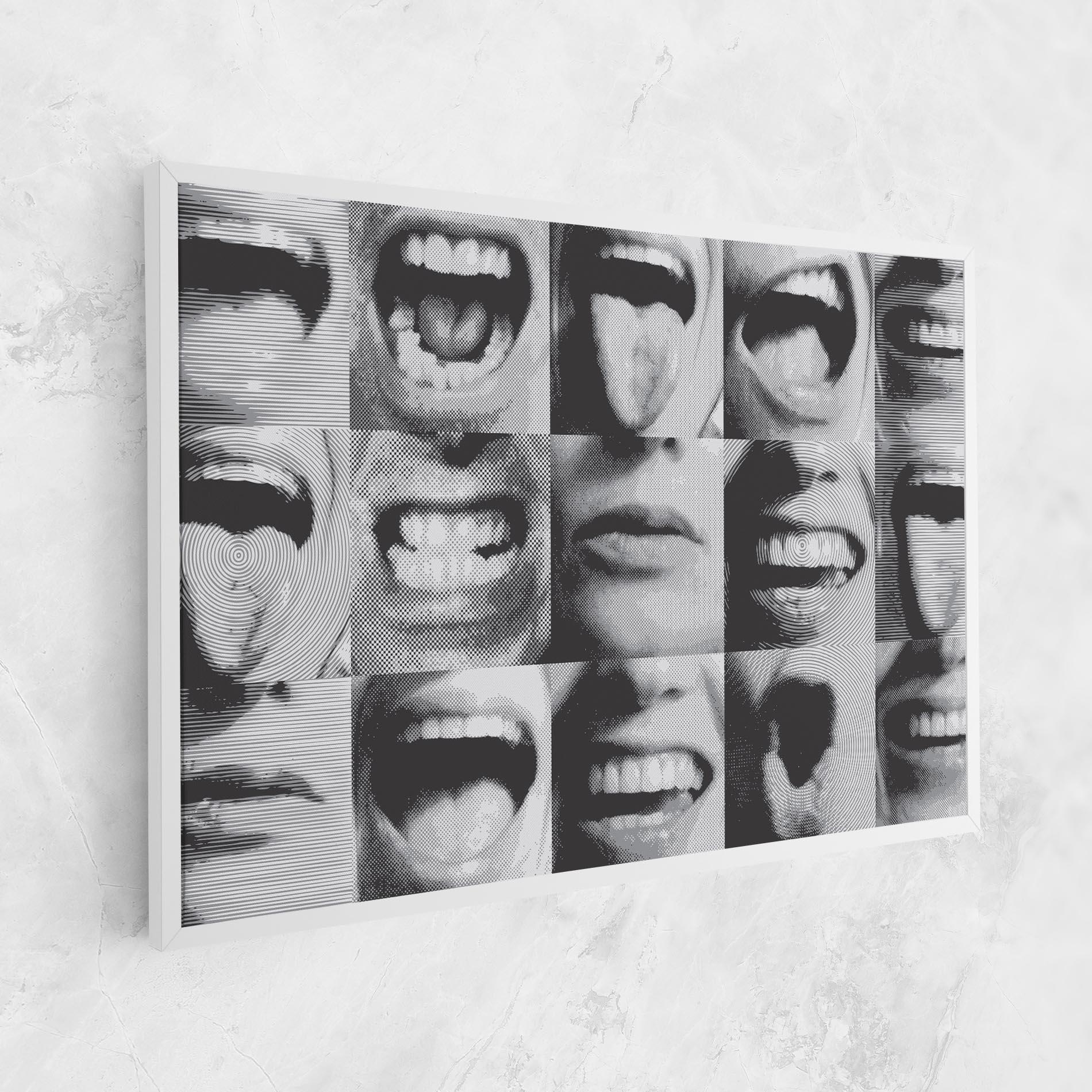 Tablou Canvas Grey Mouth Collage mockup 1