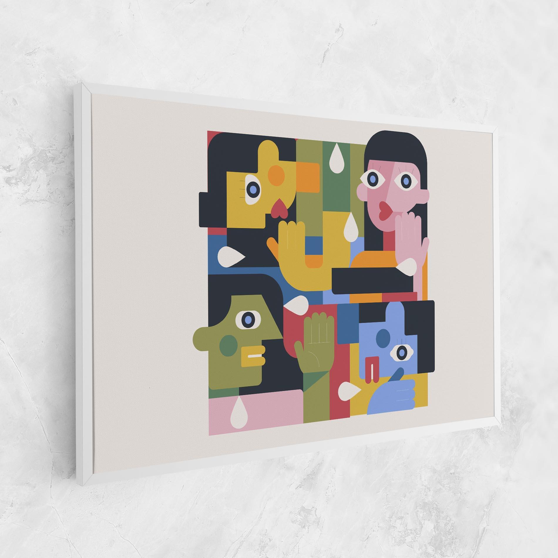 Tablou Canvas Minimal People Collage mockup 1