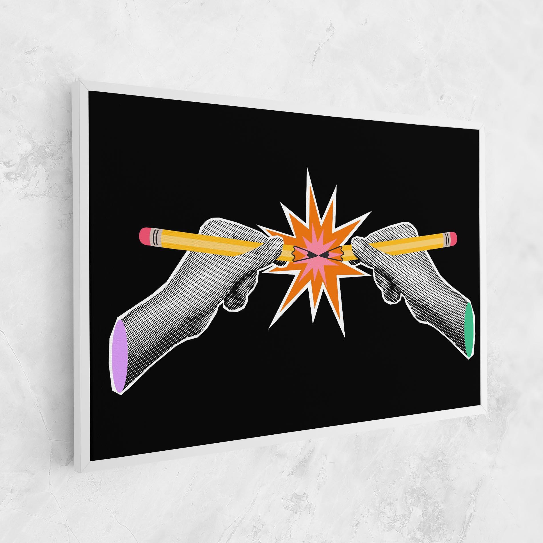 Tablou Canvas Pencil Hand mockup 1