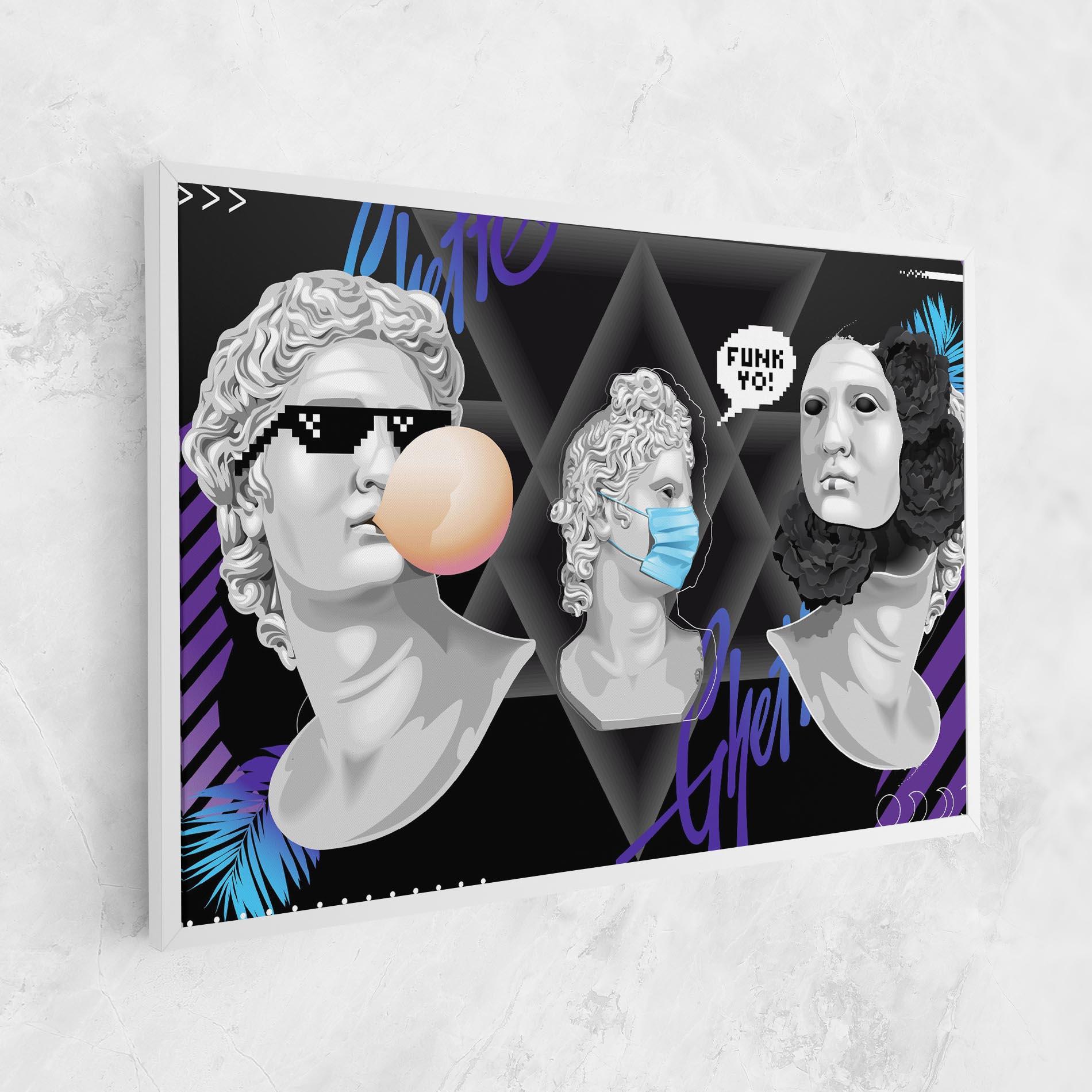 Tablou Canvas Statue Mask mockup 1