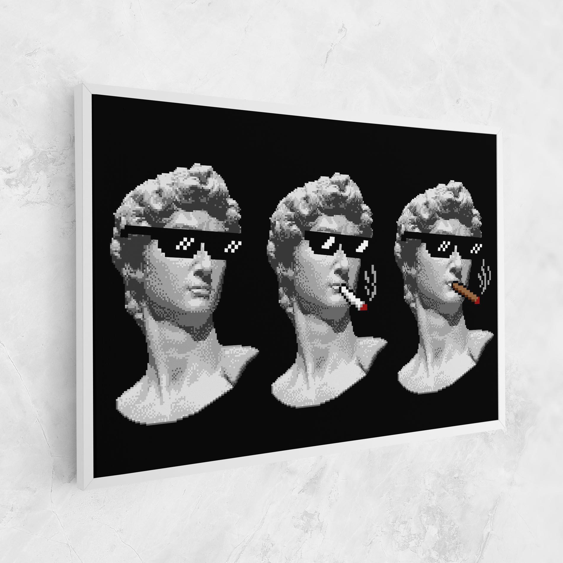 Tablou Canvas Statue Smoking mockup 1