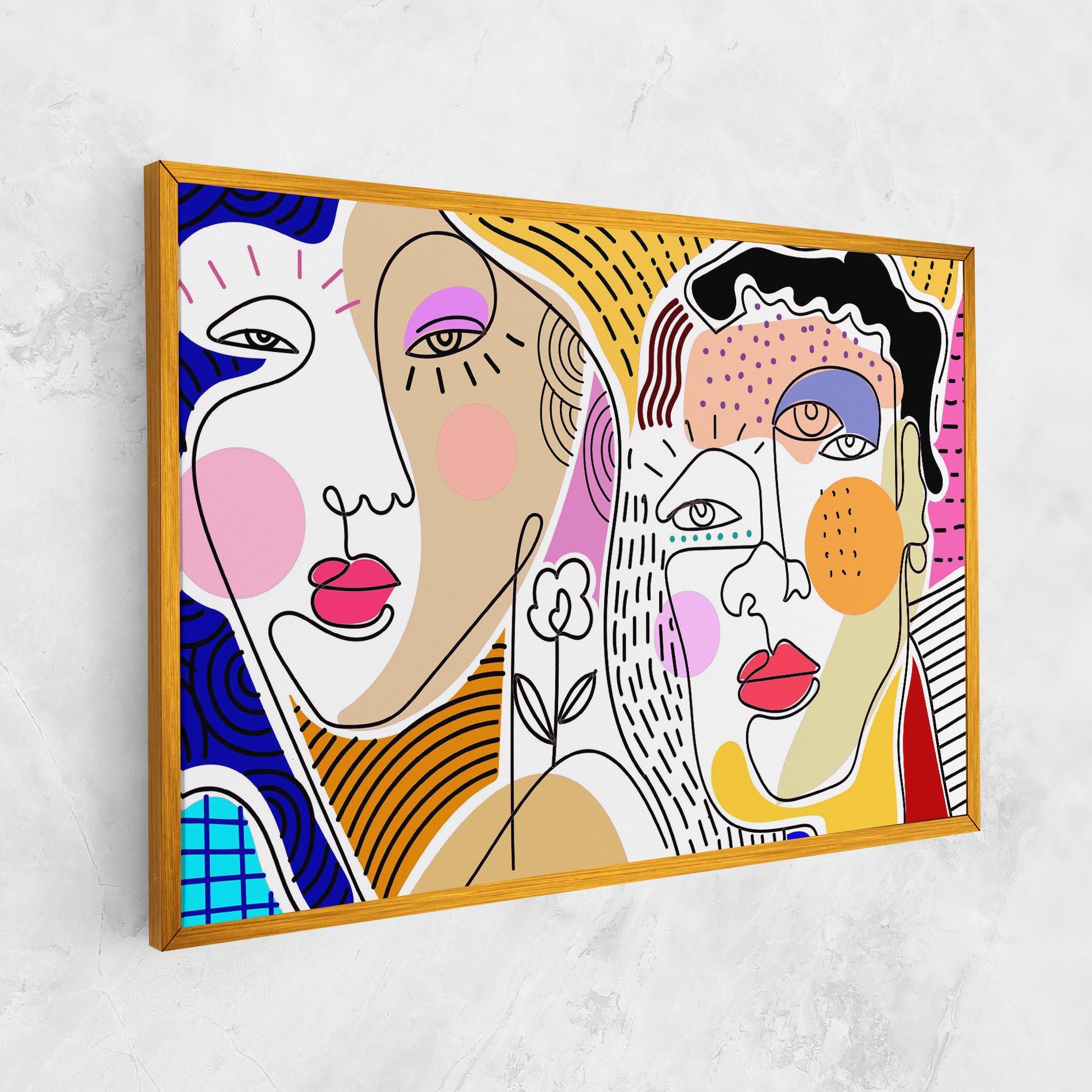 Tablou Canvas Abstract Eye Face mockup 1