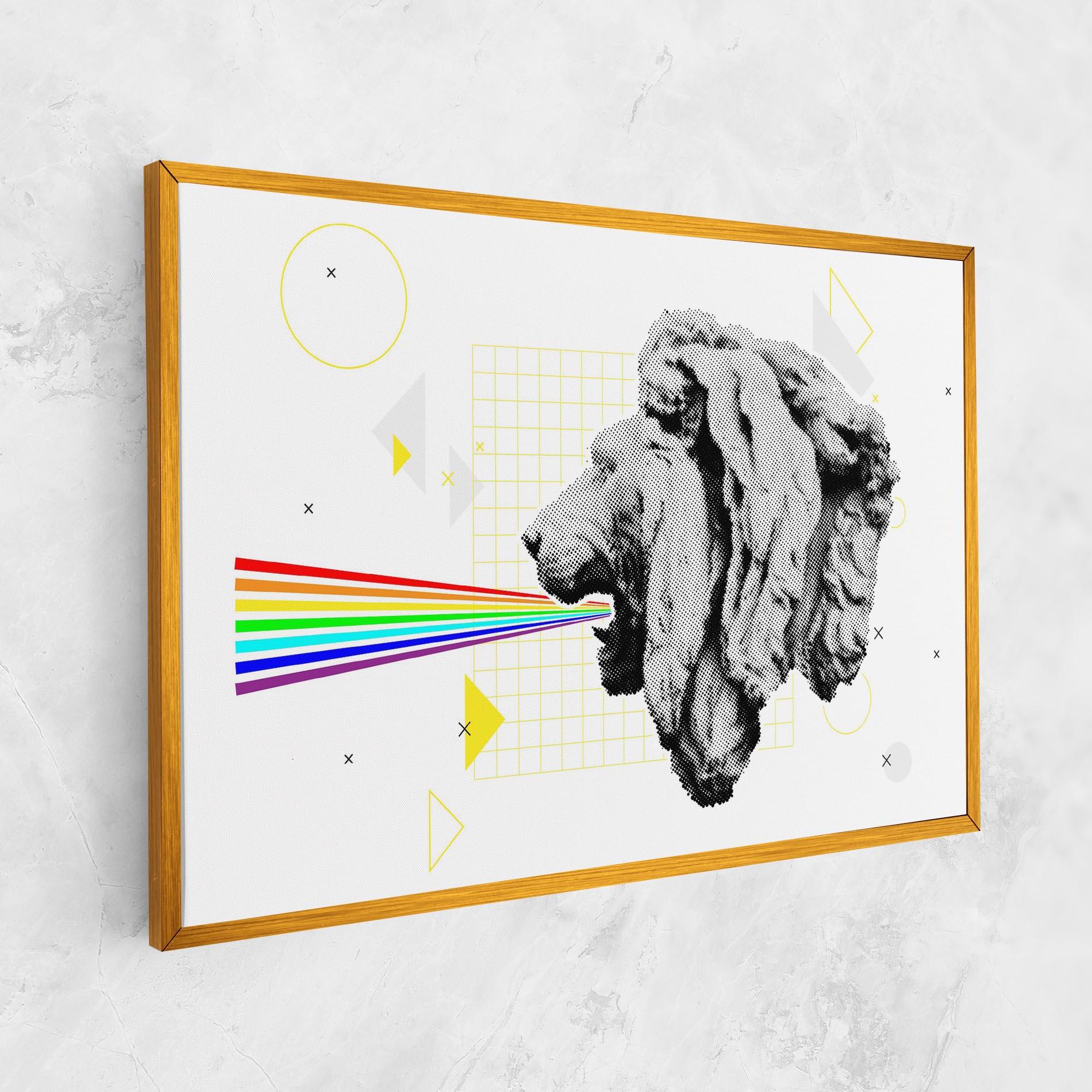 Tablou Canvas Lion Collage mockup 1