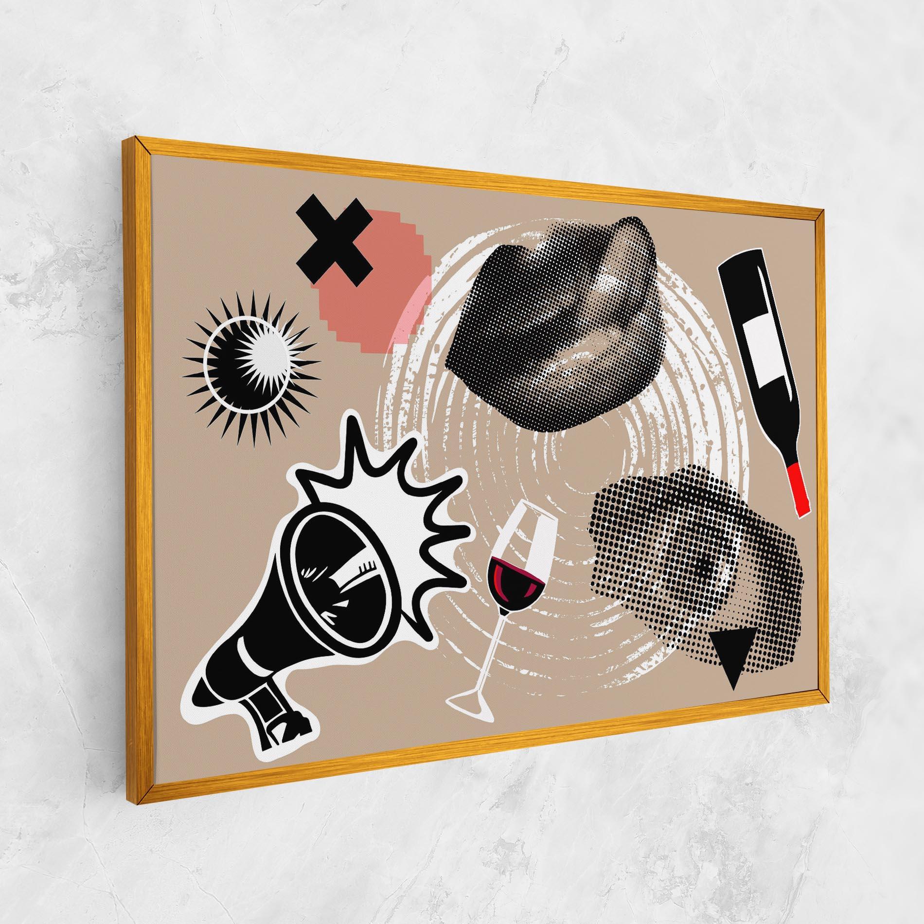 Tablou Canvas Lips Mouth Collage mockup 1