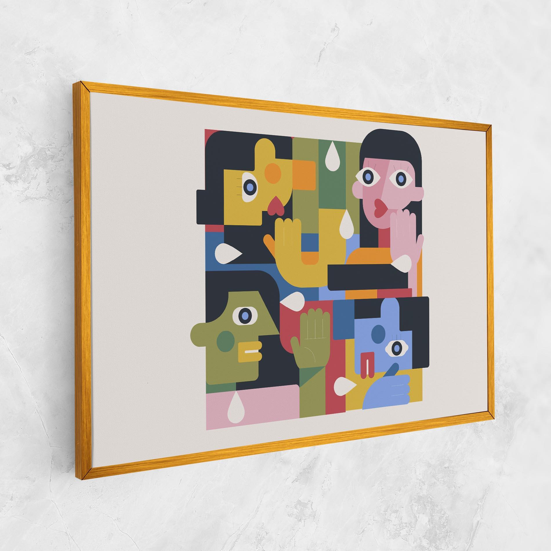 Tablou Canvas Minimal People Collage mockup 1