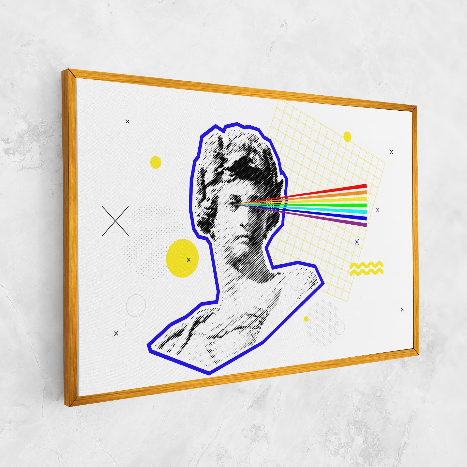 Tablou Canvas Rainbow Statue mockup 1