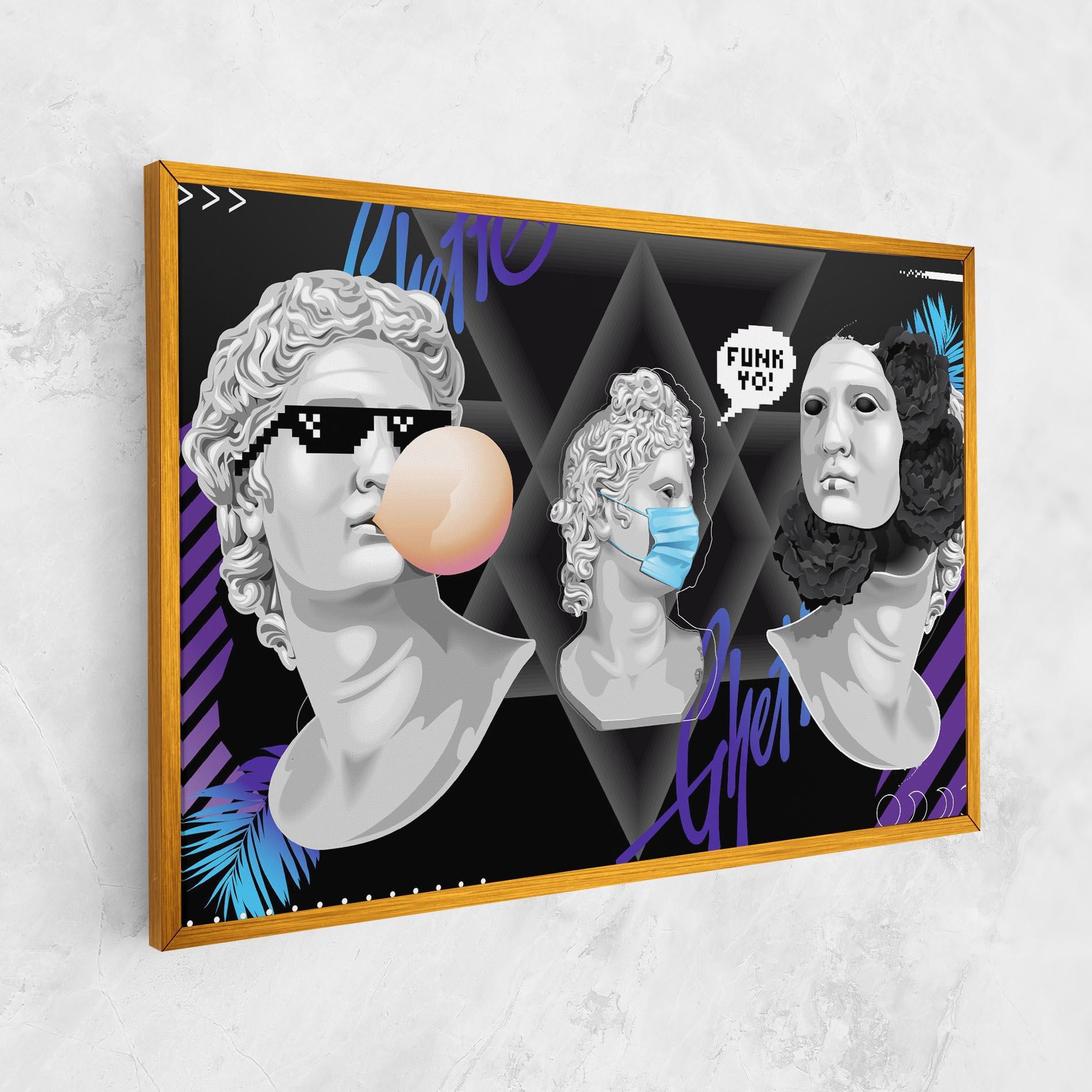 Tablou Canvas Statue Mask mockup 1